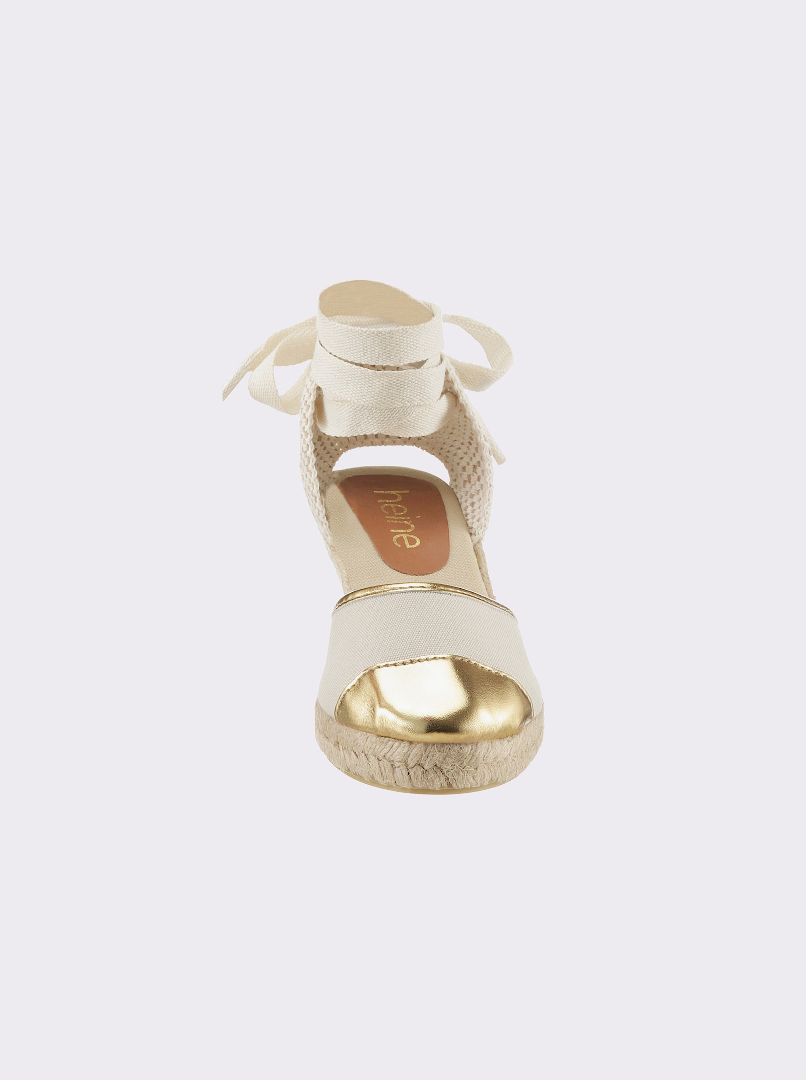 heine Keilsandalette - beige-platinfarben
