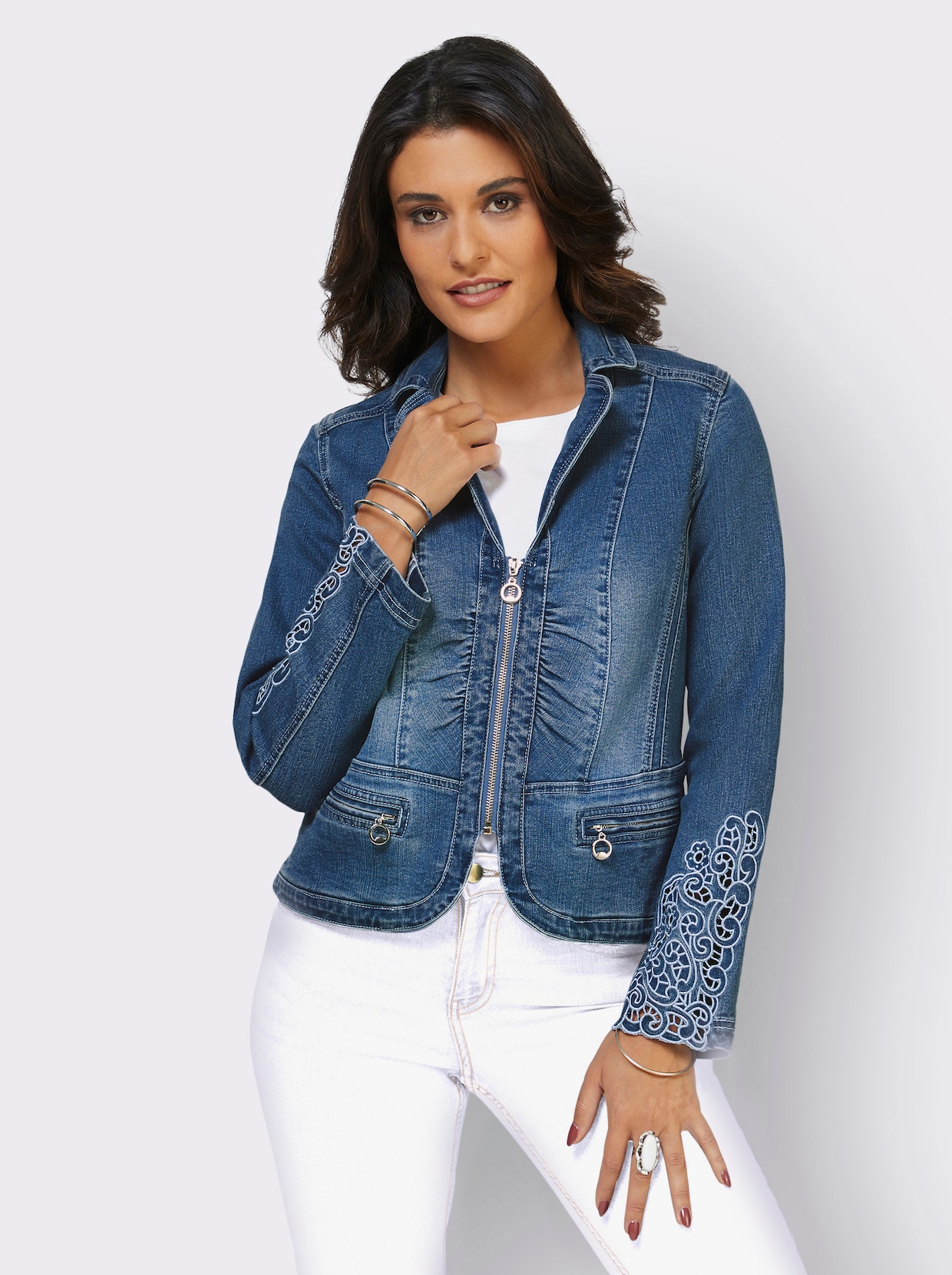 Jeans-Jacke - blue-bleached