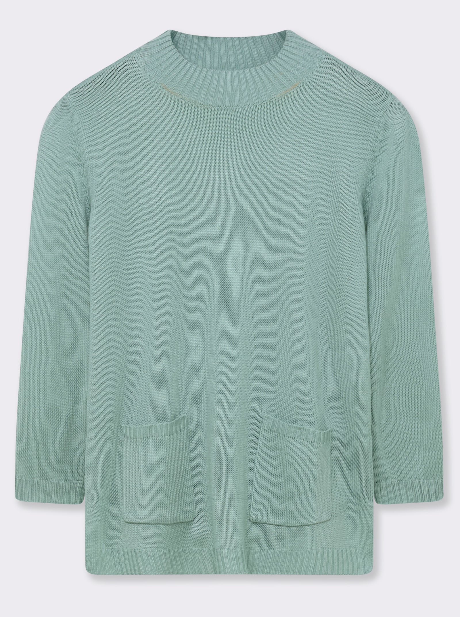 Longpullover mit Stehkragen - kalkmint