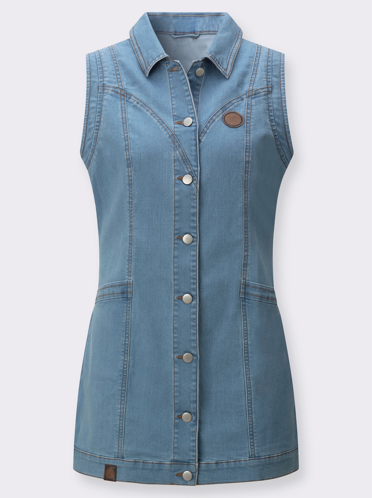 Jeansweste - blue-bleached