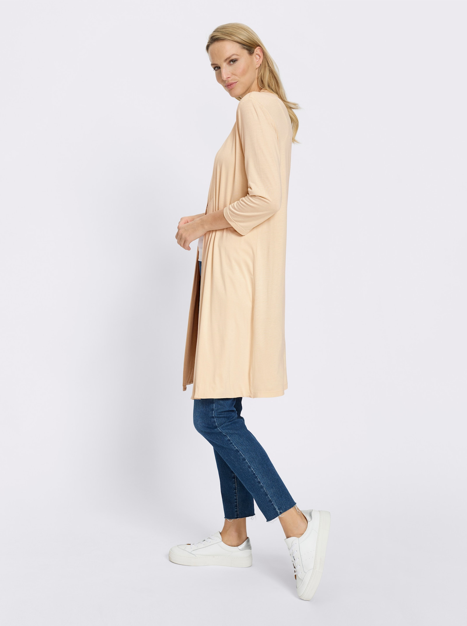 heine Shirtjacke verschlusslos - sand