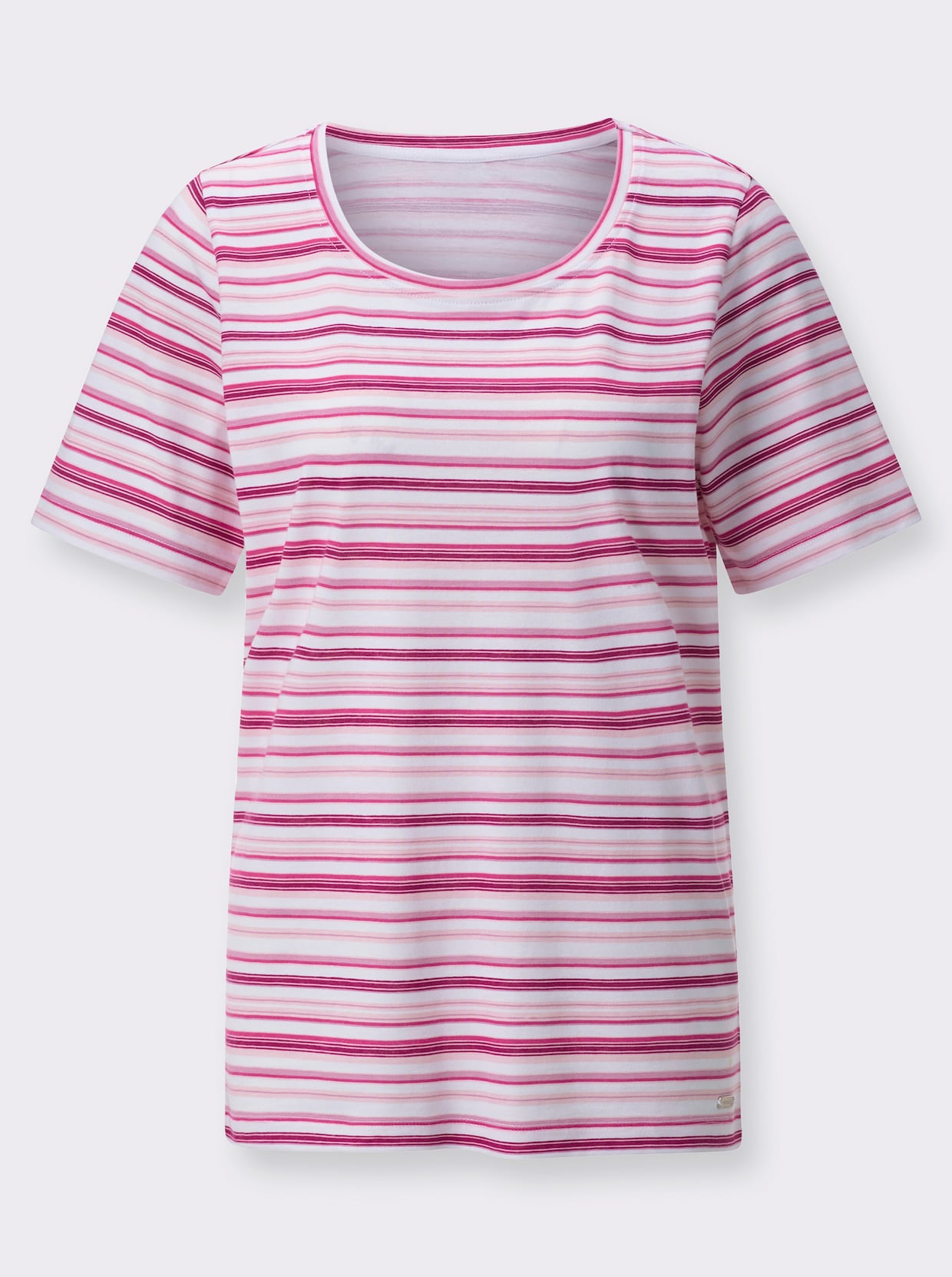 Ringelshirt - rosé-weiß-geringelt