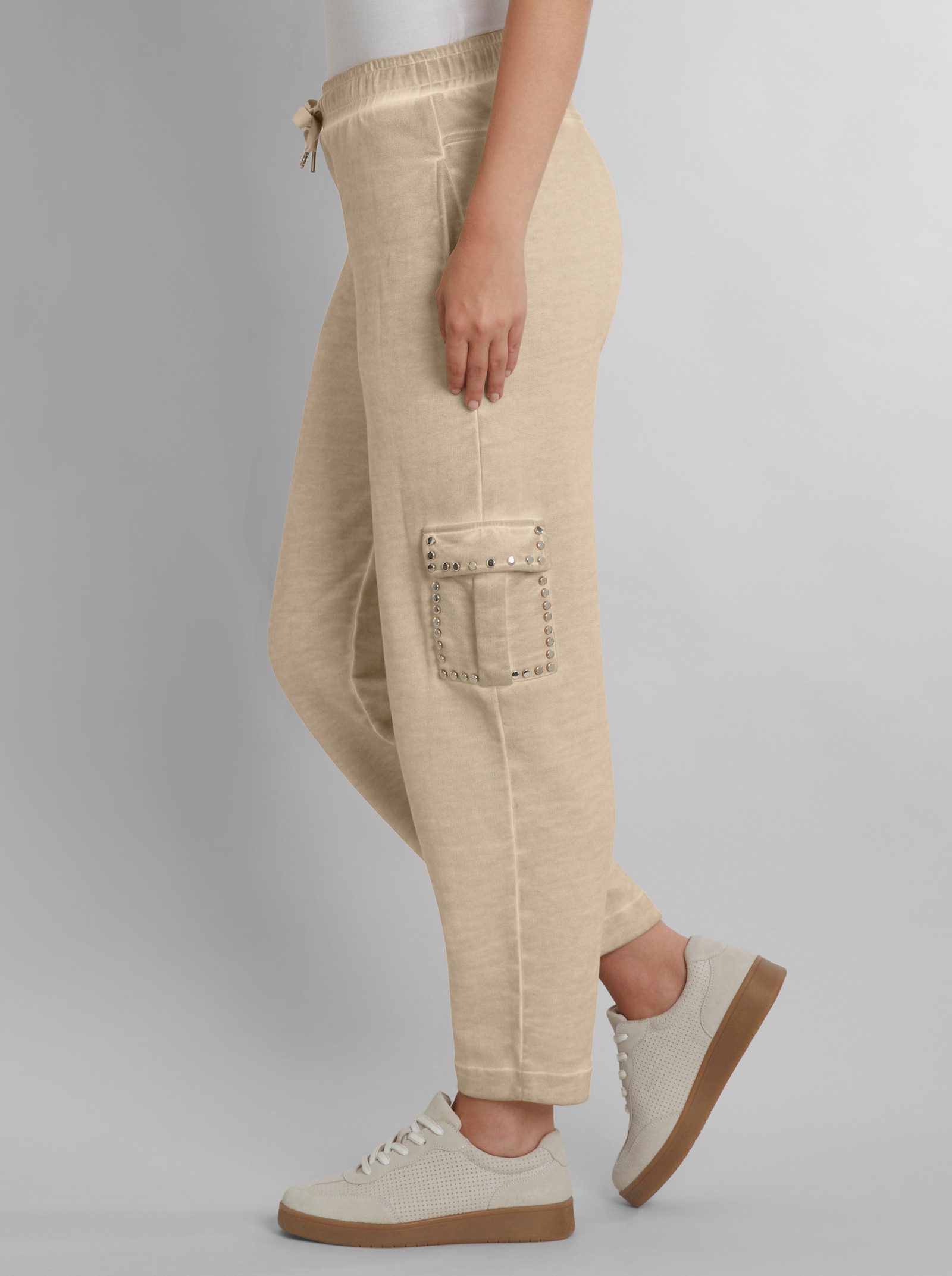 heine Sweathose mit Barrrel-Leg - beige