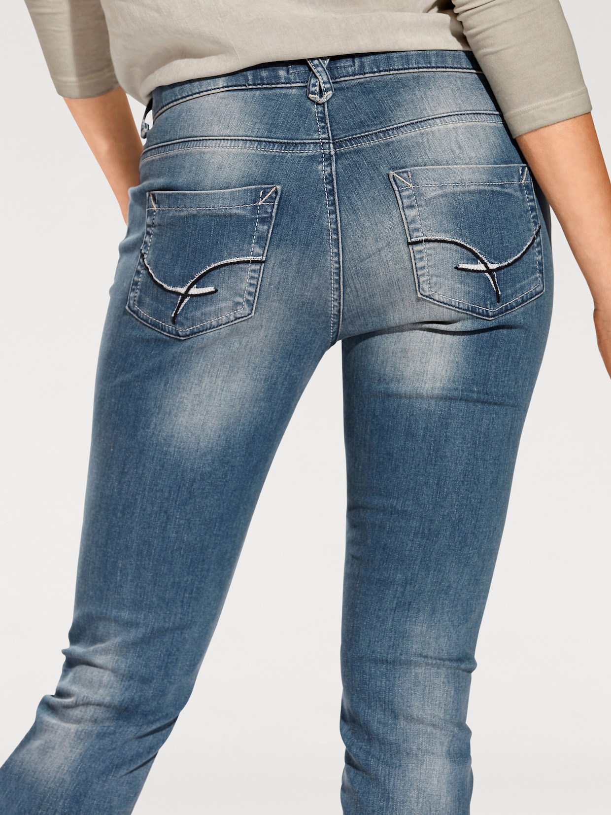 heine 'Buik weg'-jeans - blue stone