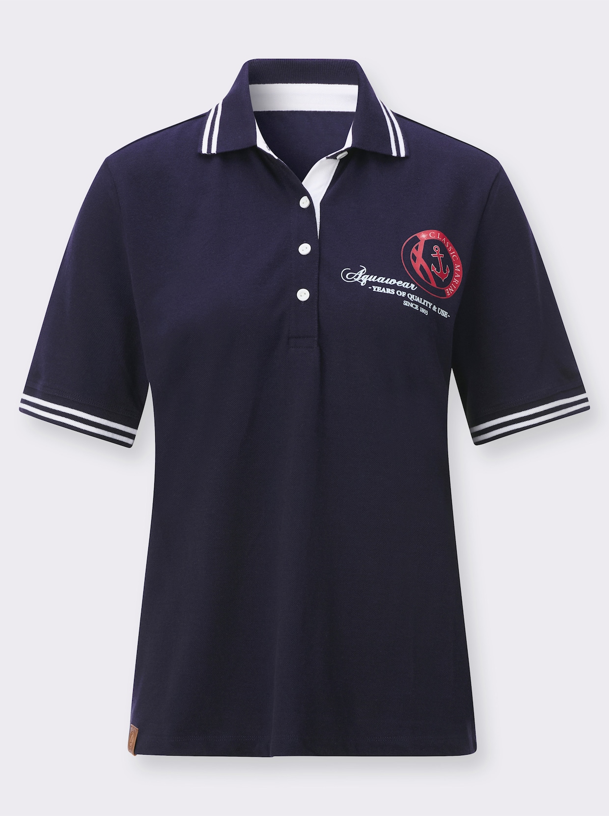Poloshirt aus reiner Baumwolle - marine