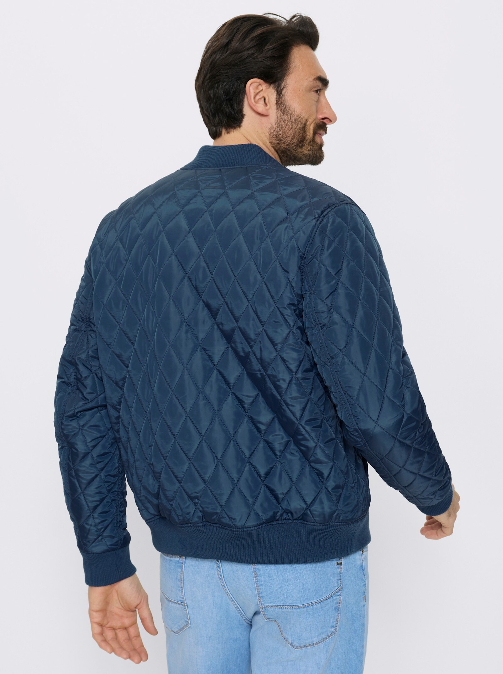 Marco Donati Steppjacke mit Rautensteppung - dunkelblau