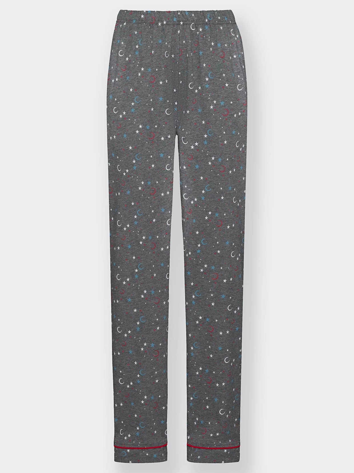 Pyjama - grau-meliert-gemustert