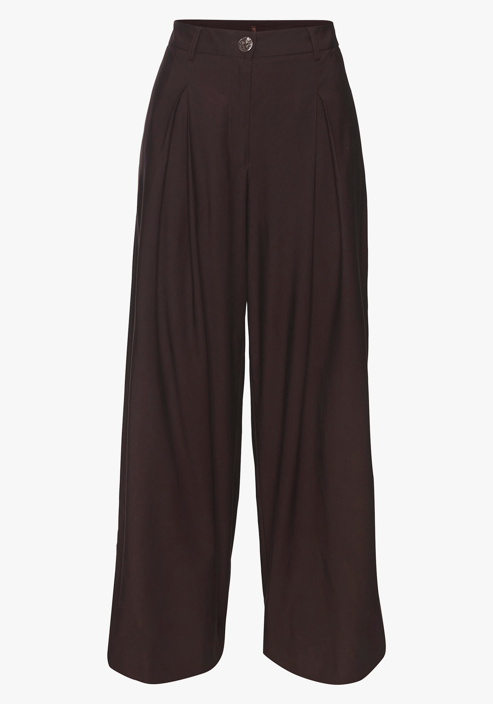 French Connection Bundfaltenhose - dunkelbraun