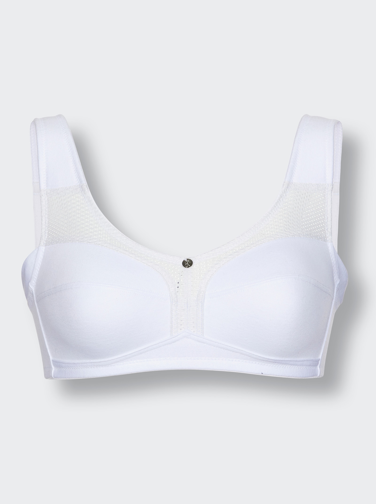 wäschepur Entlastungs-BH ohne Bügel mit breiten Komfortträgern - weiß