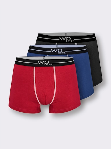 wäschepur men Pants - royalblau + rot + schwarz