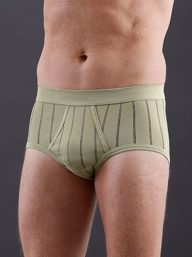 wäschepur men Slip - khaki-gestreift