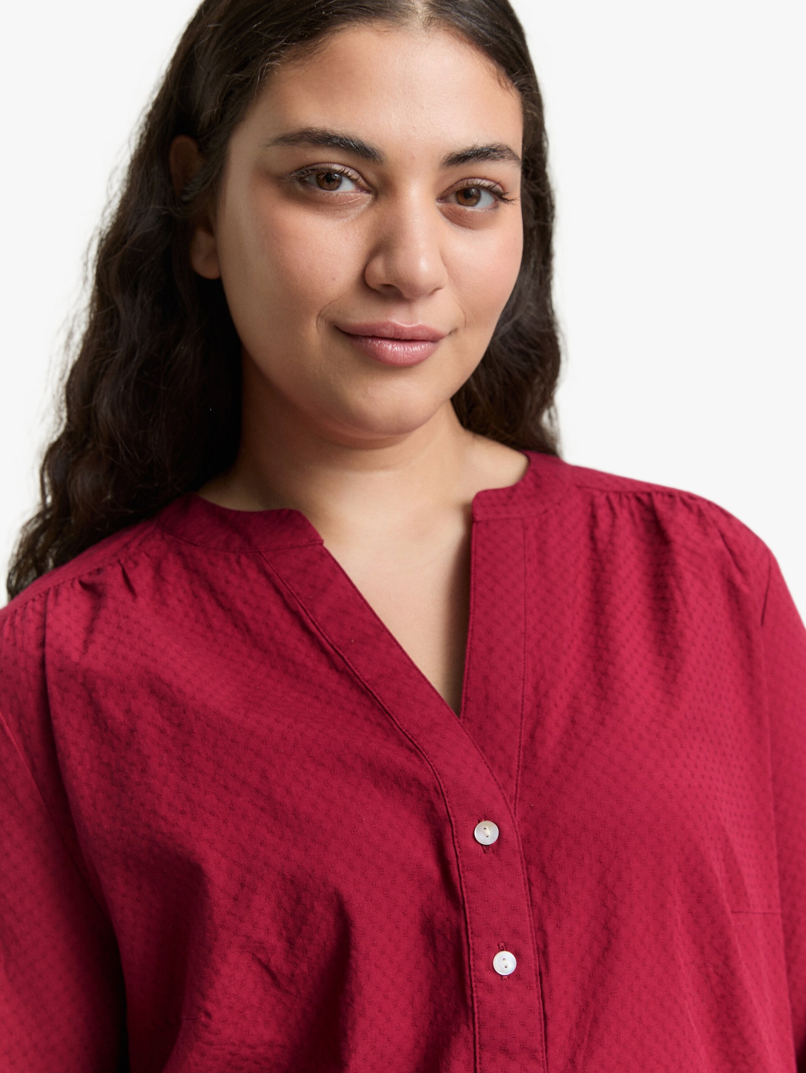 Langarmbluse - rumba red