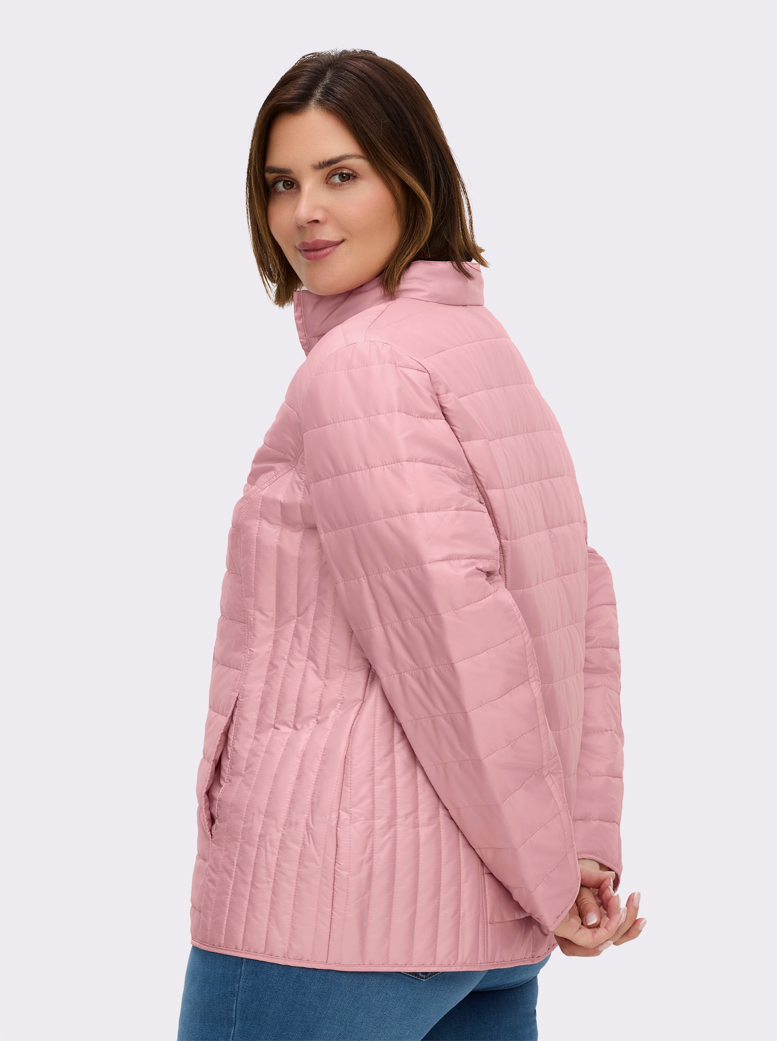 Steppjacke leicht wattiert - rosenquarz