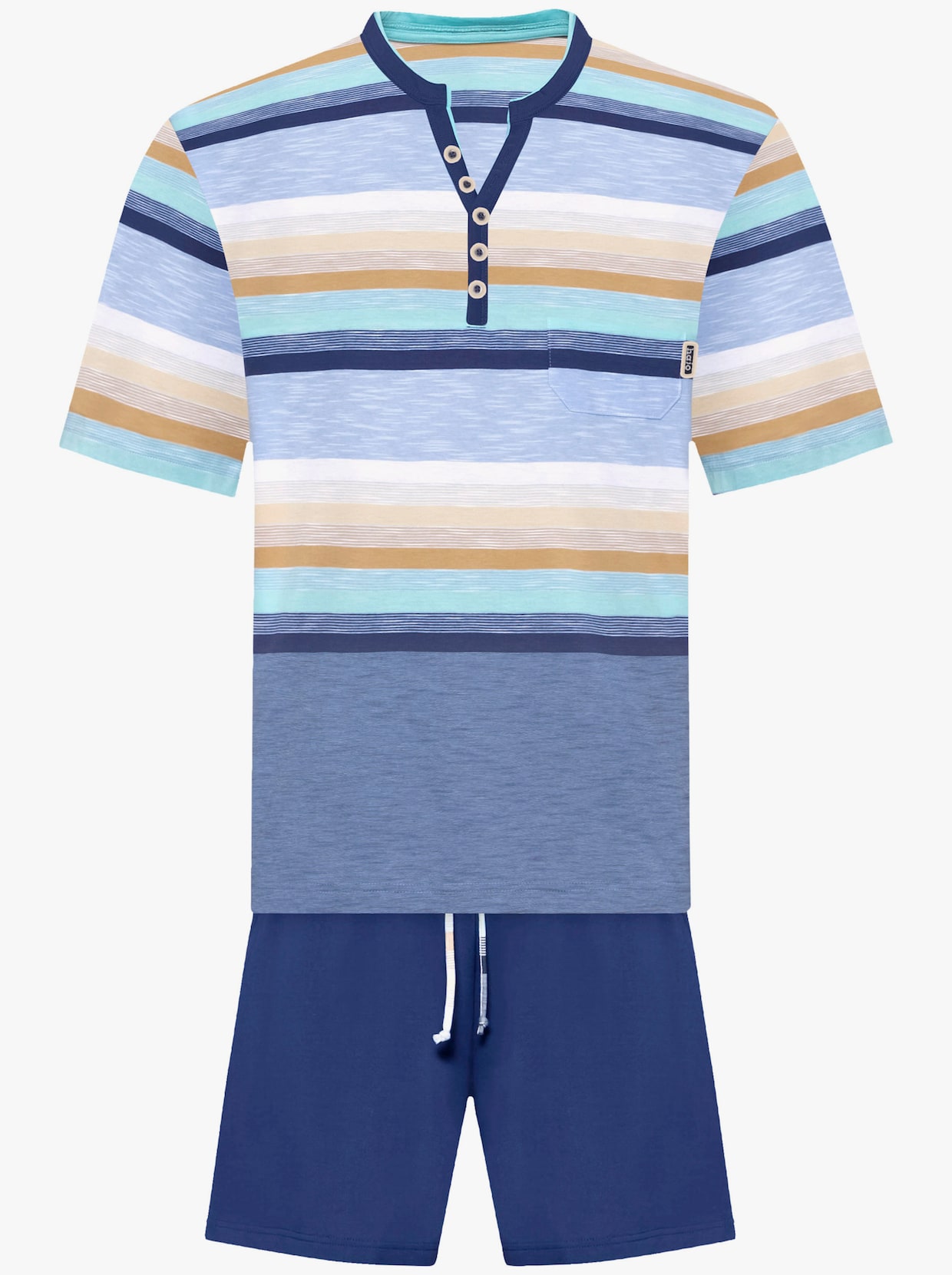 Hajo Krátké pyžamo - modrá-proužek