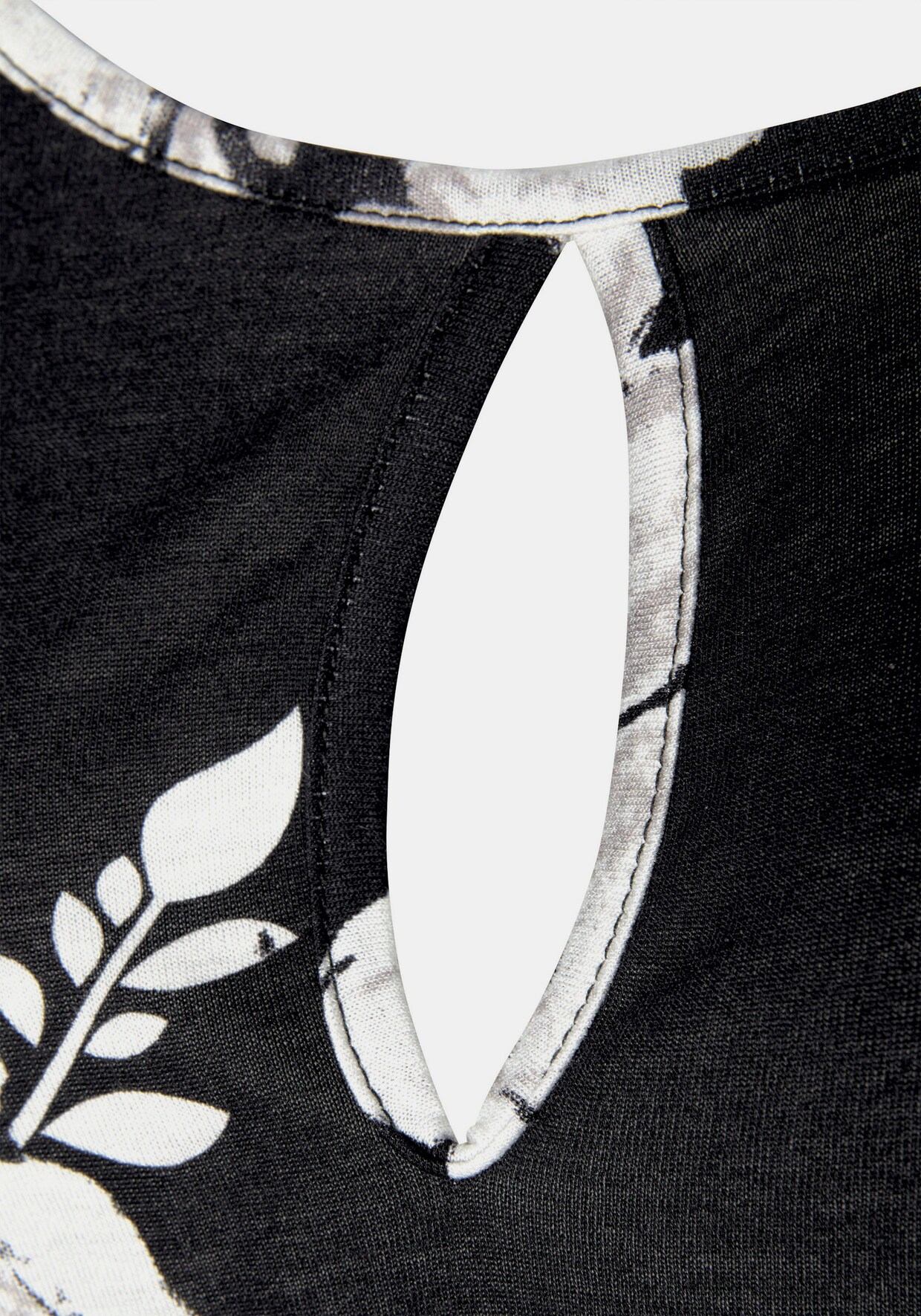 LASCANA 3/4-Arm-Shirt - schwarz-weiß-bedruckt