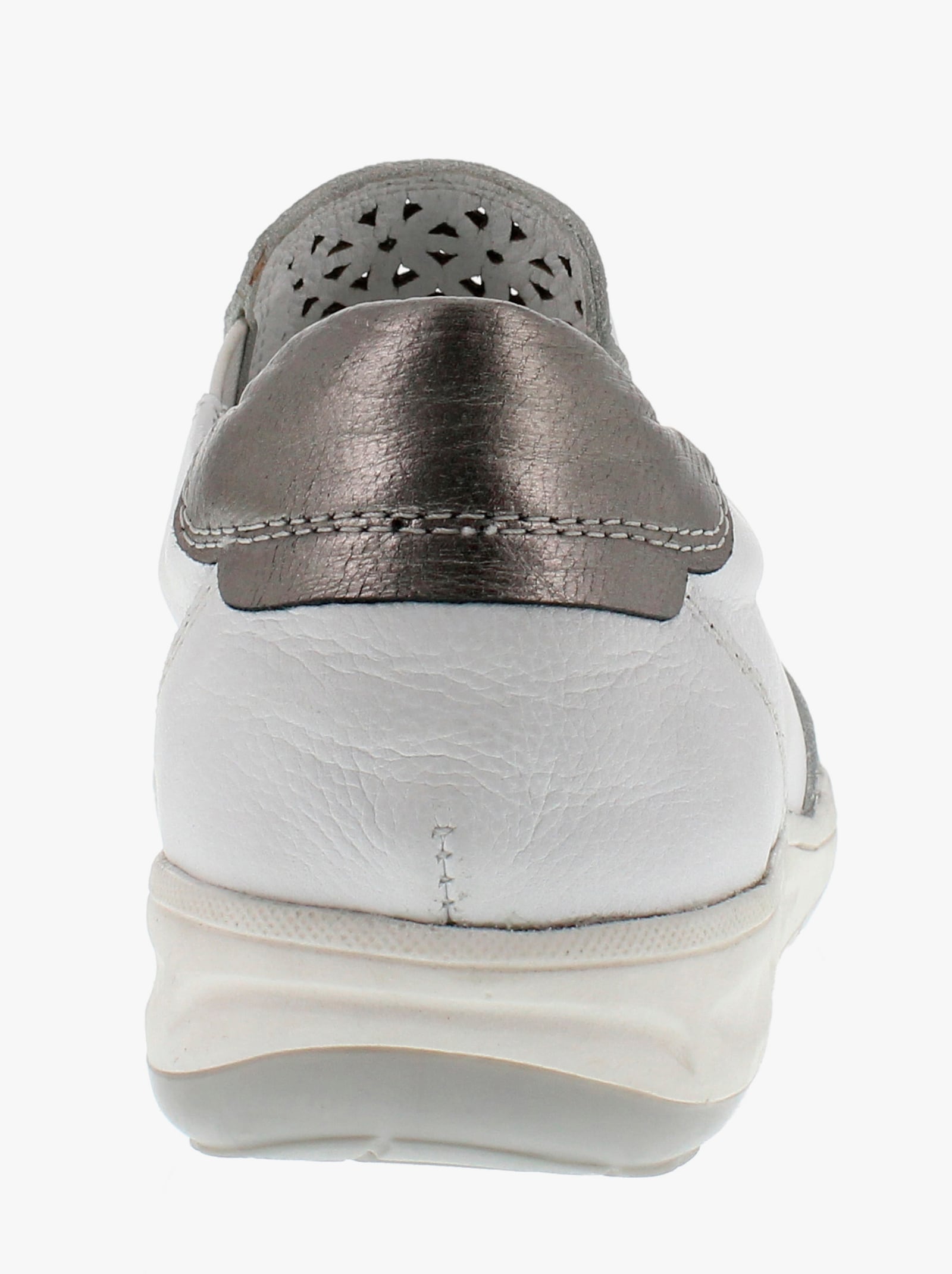 Reflexan Slipper mit floraler Perforierung - weiß