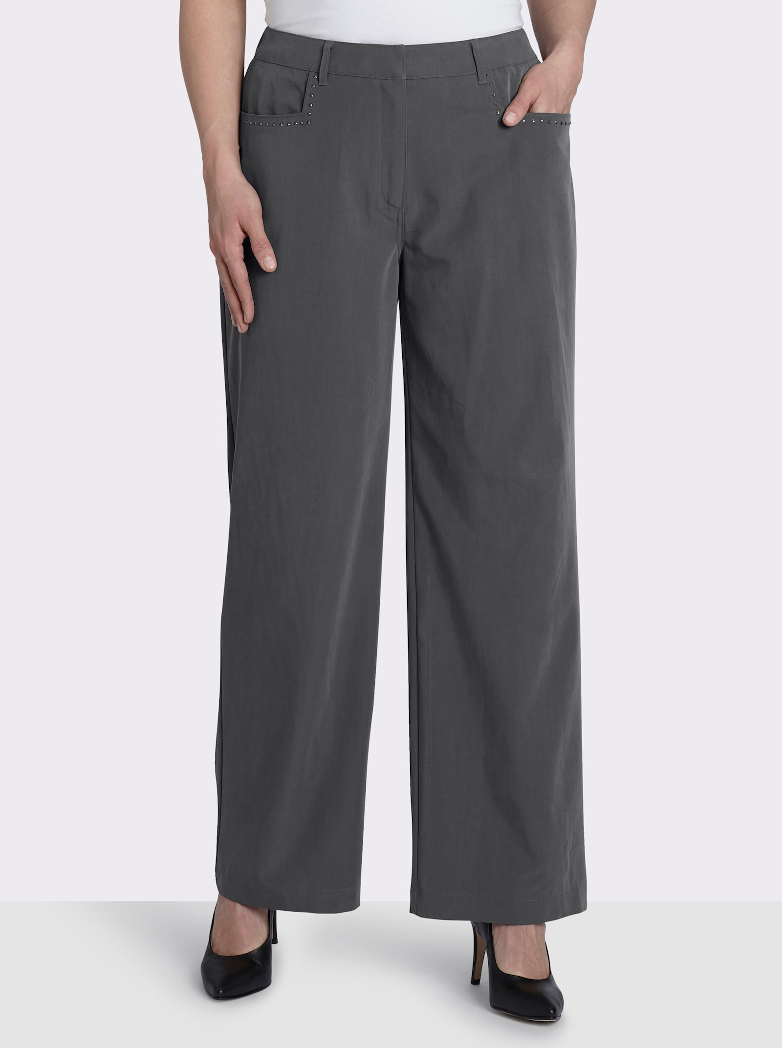 sheego Hose in weiter Form - anthrazit