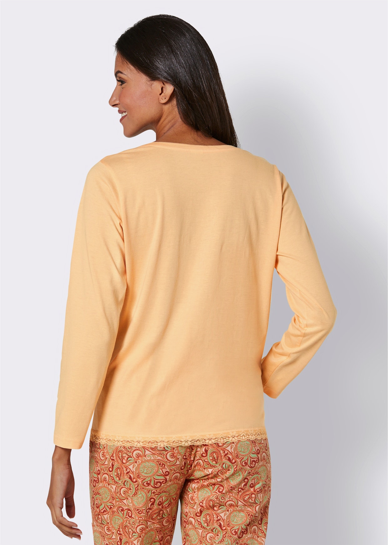 wäschepur Pyjama-Shirt - apricot