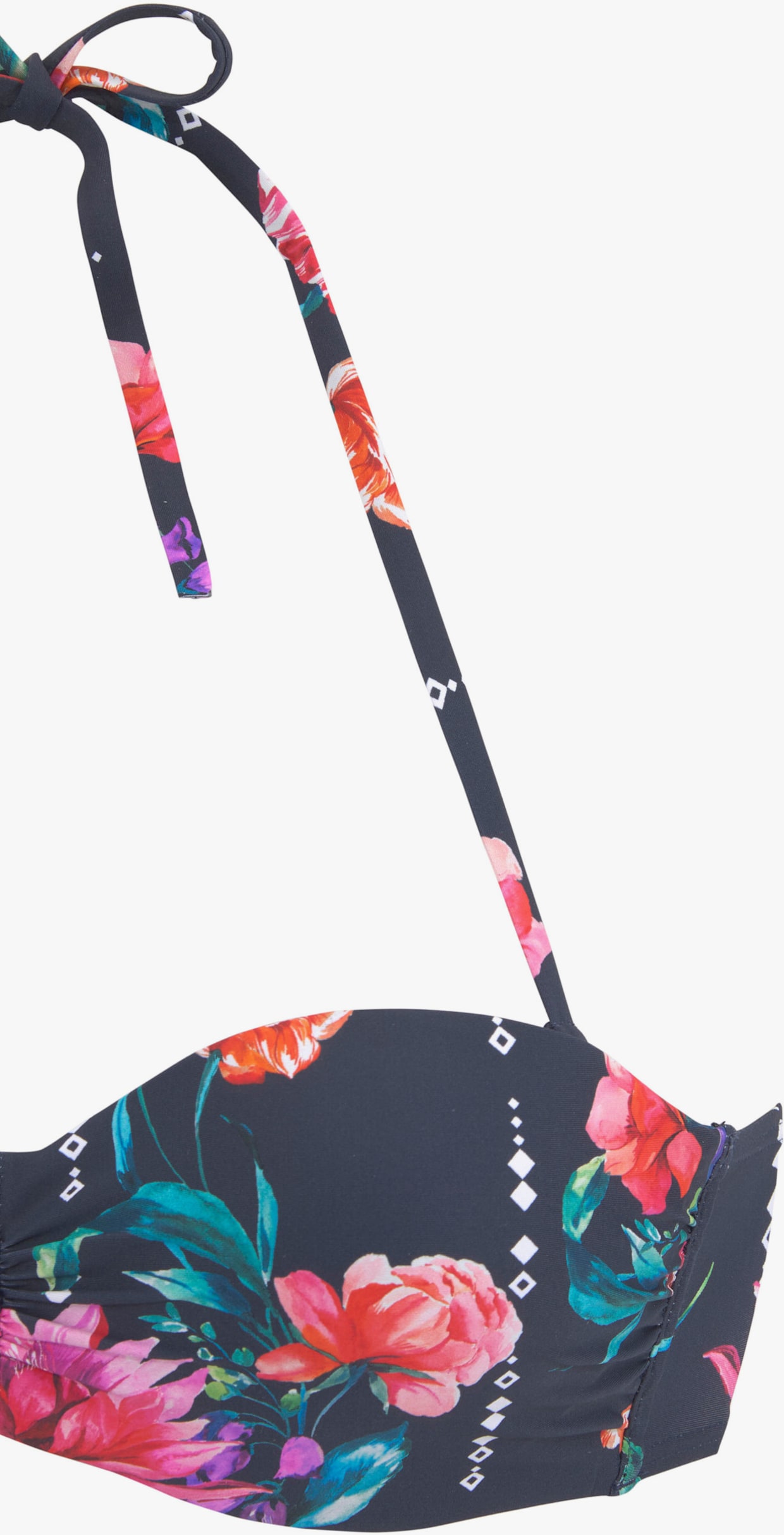 Sunseeker haut de bikini bandeau à armatures - marine imprimé