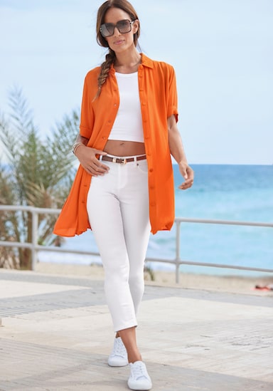 LASCANA Longline blouse - oranje