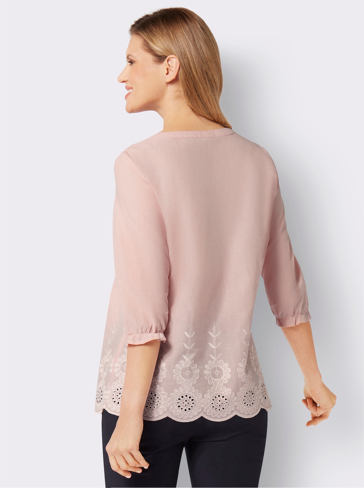 Comfortabele blouse - poudre