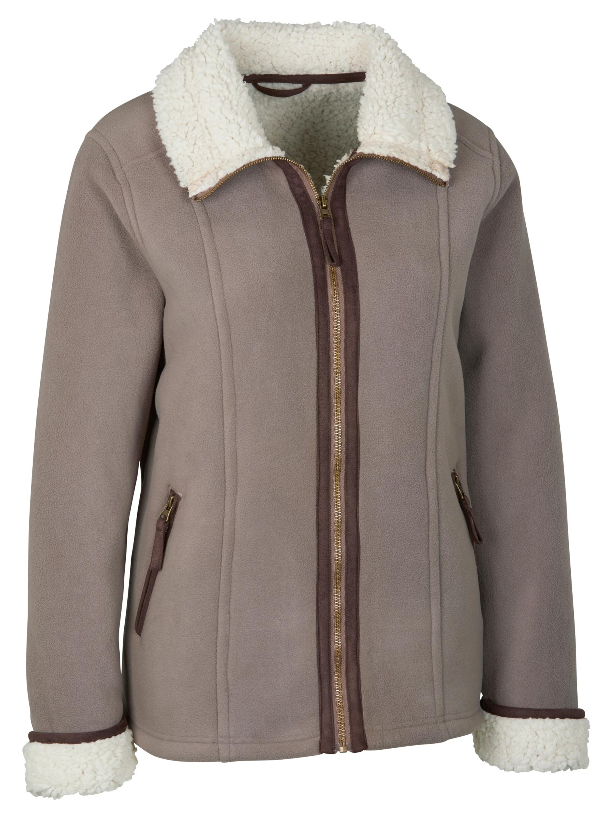 Fleece-Jacke - taupe