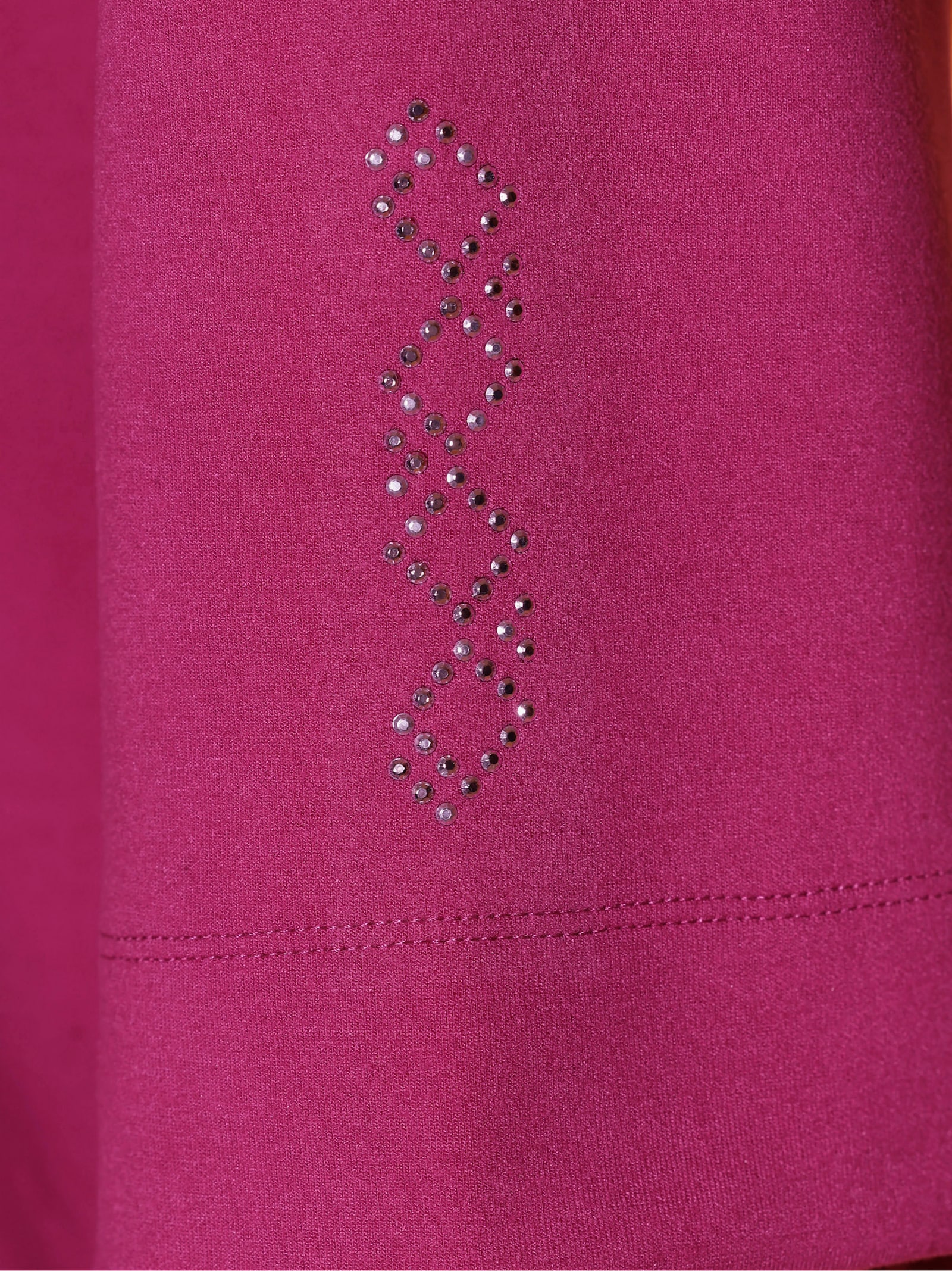 Sweatshirt im softweichen Material-Mix - fuchsia