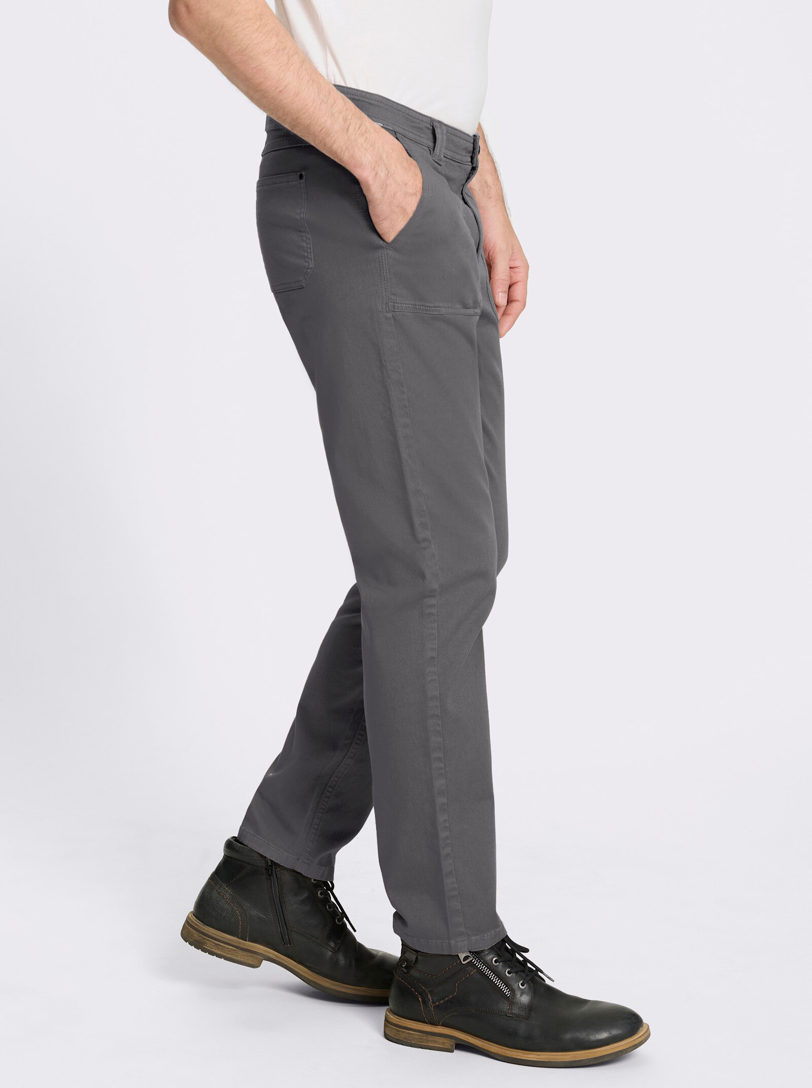 Marco Donati Hose in Twill-Qualität, enzymgewaschen - anthrazit