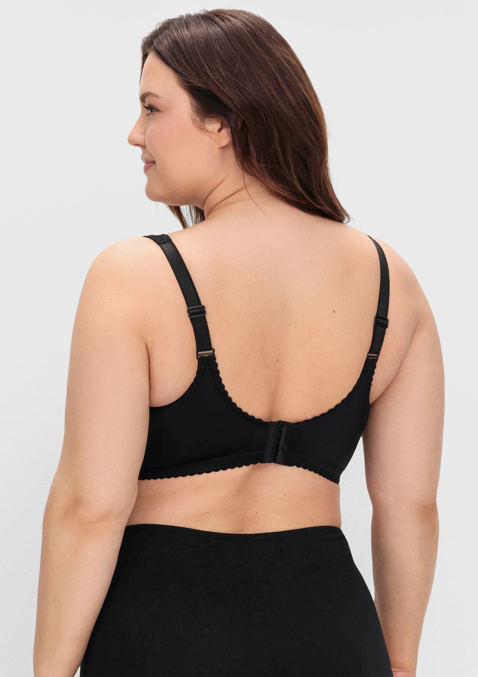 sheego Entlastungs-BH ohne Bügel - schwarz