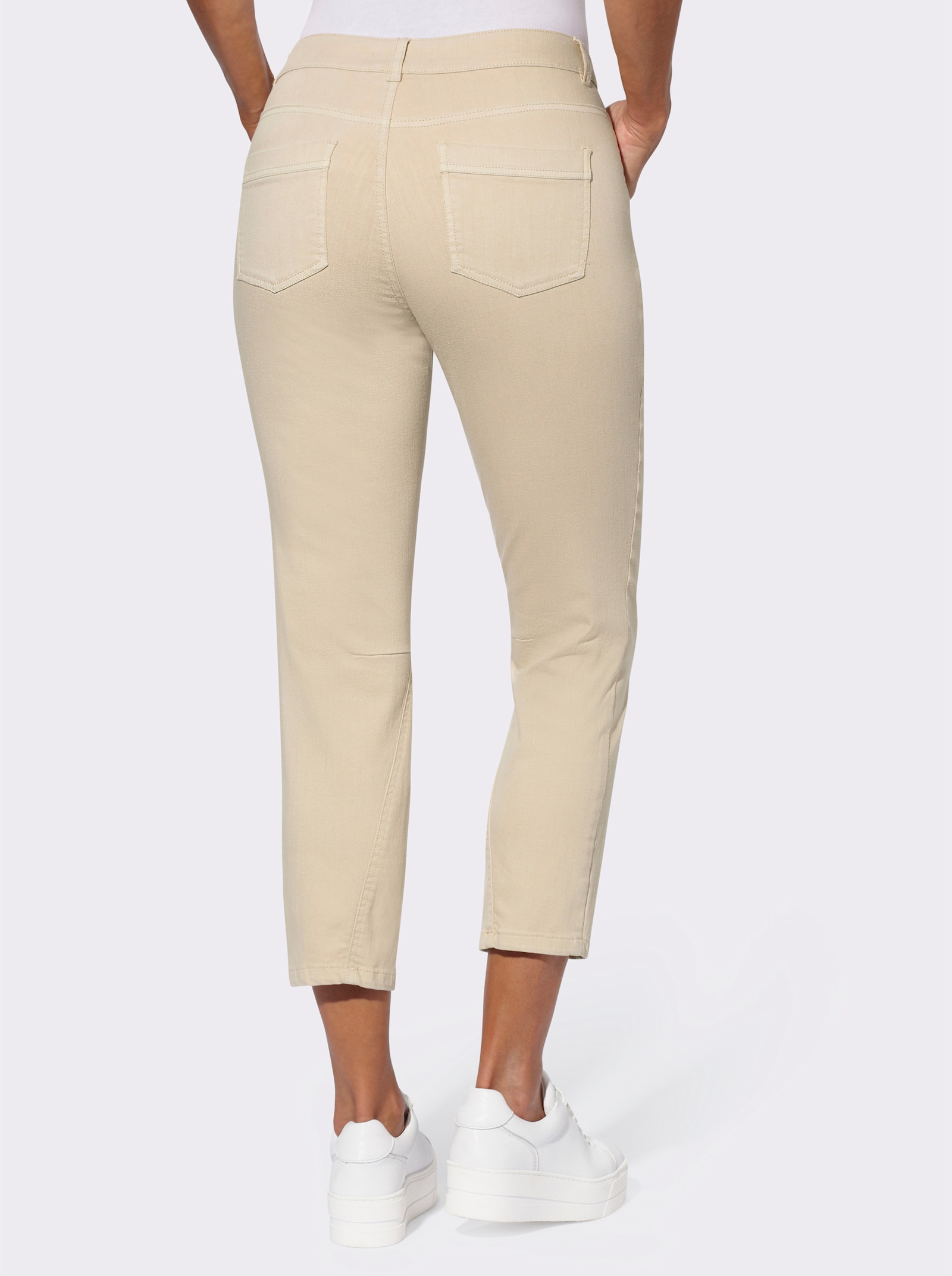 7/8-broek met zijzak - zand