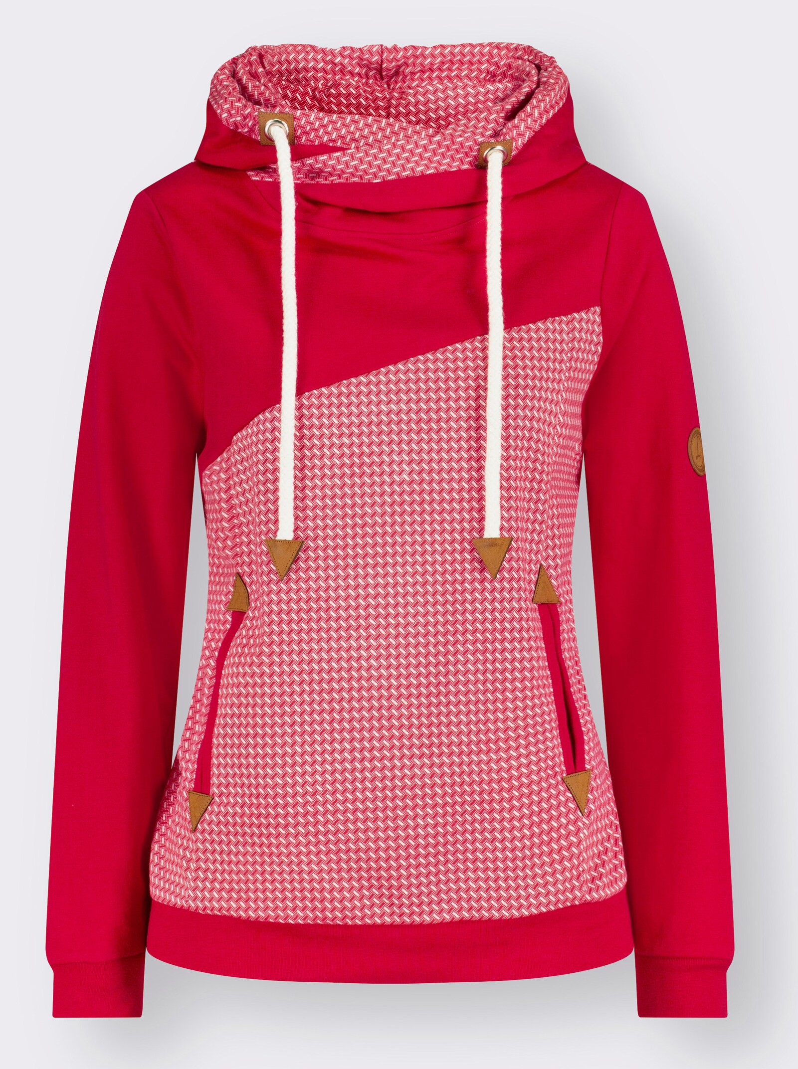 Sweatshirt mit Kapuze - rot