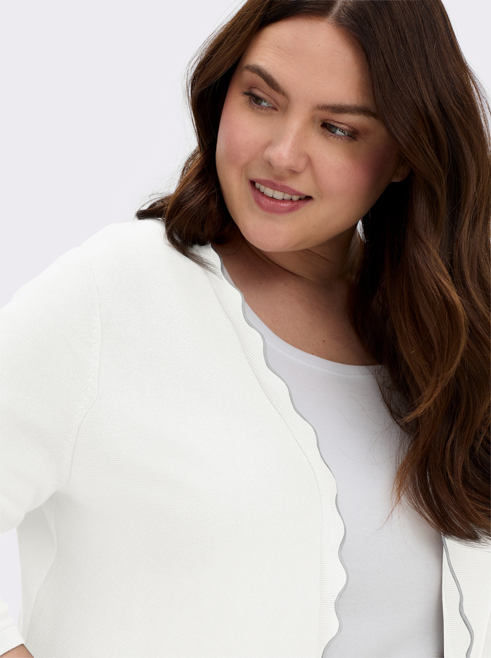 Bolero in Feinstrick-Qualität - ecru