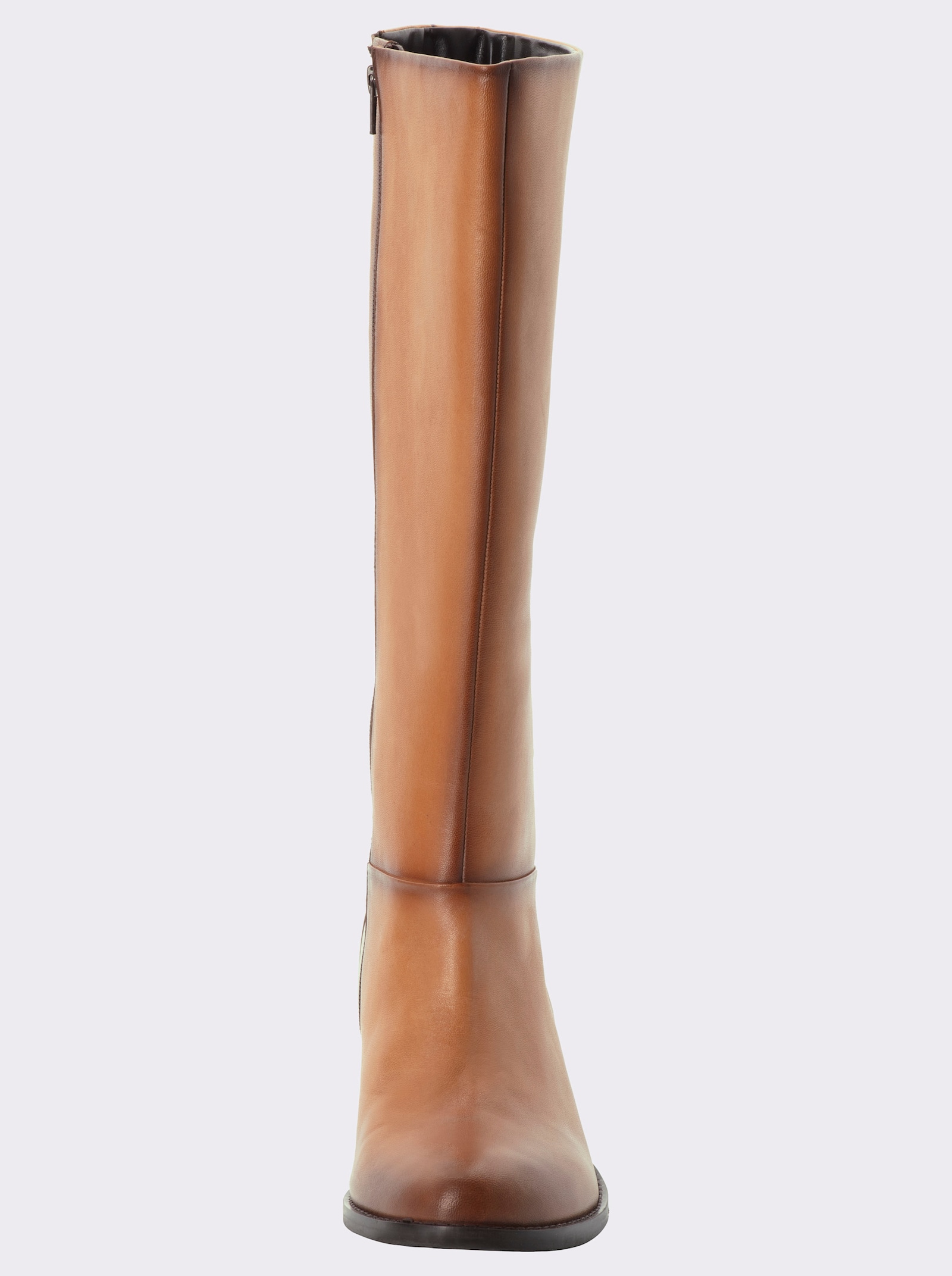 sheego Weitschaftstiefel im Used-Look - camel