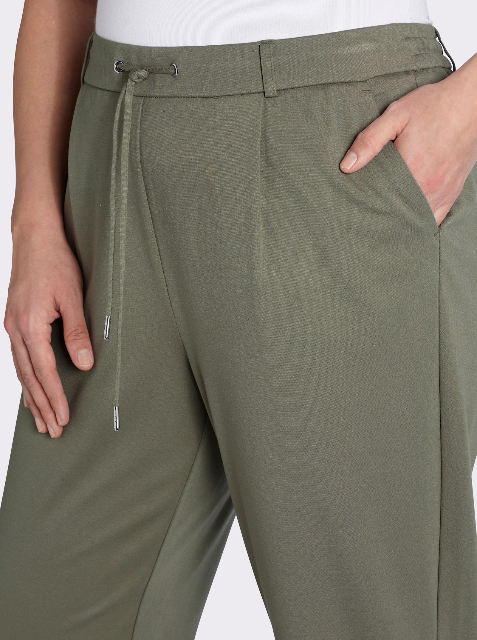 Jogg Pants in Interlock-Qualität - khaki