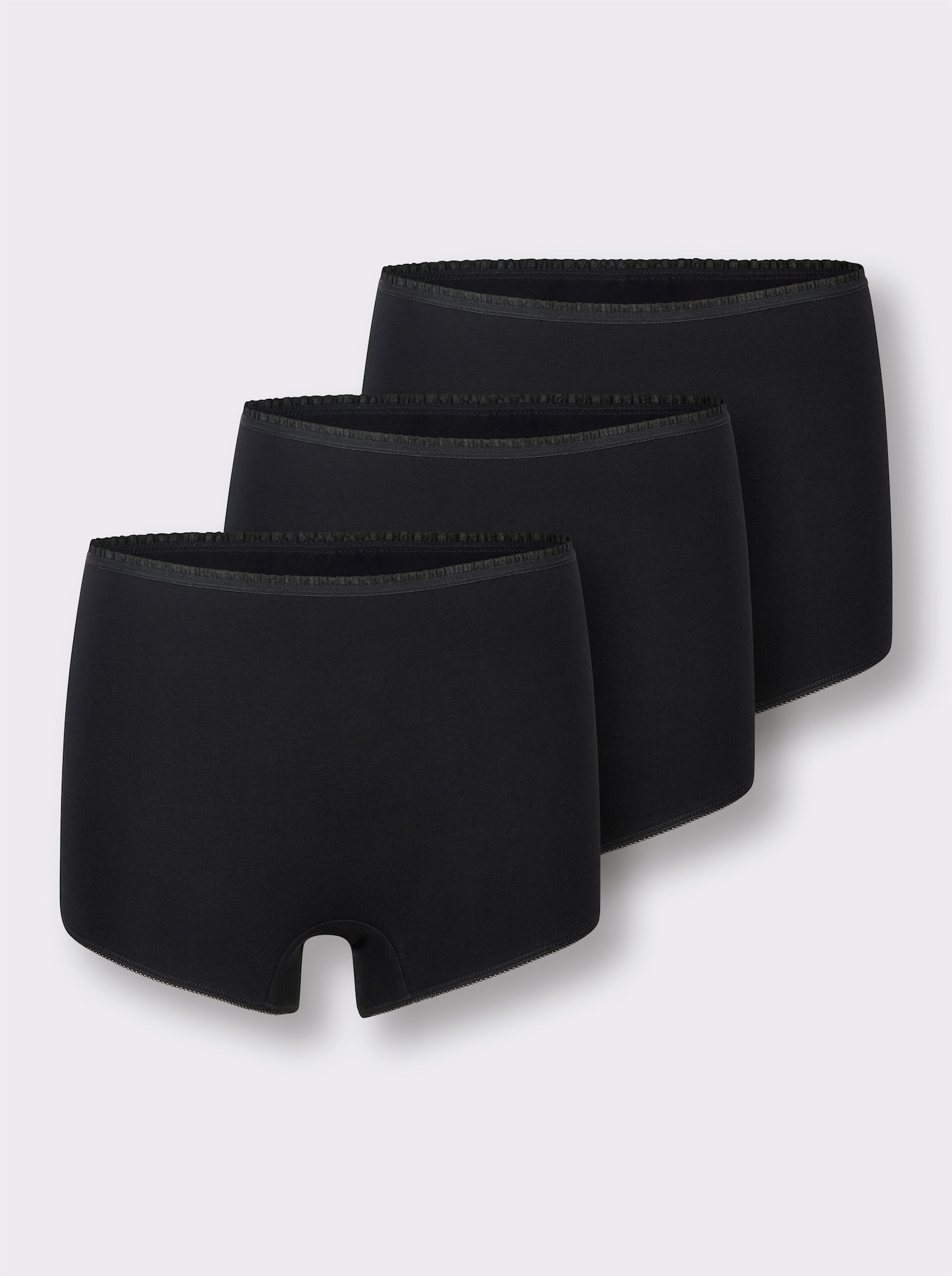wäschepur Panty mit elastischem Zierbund - schwarz