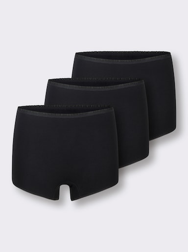 wäschepur Panty mit elastischem Zierbund - schwarz