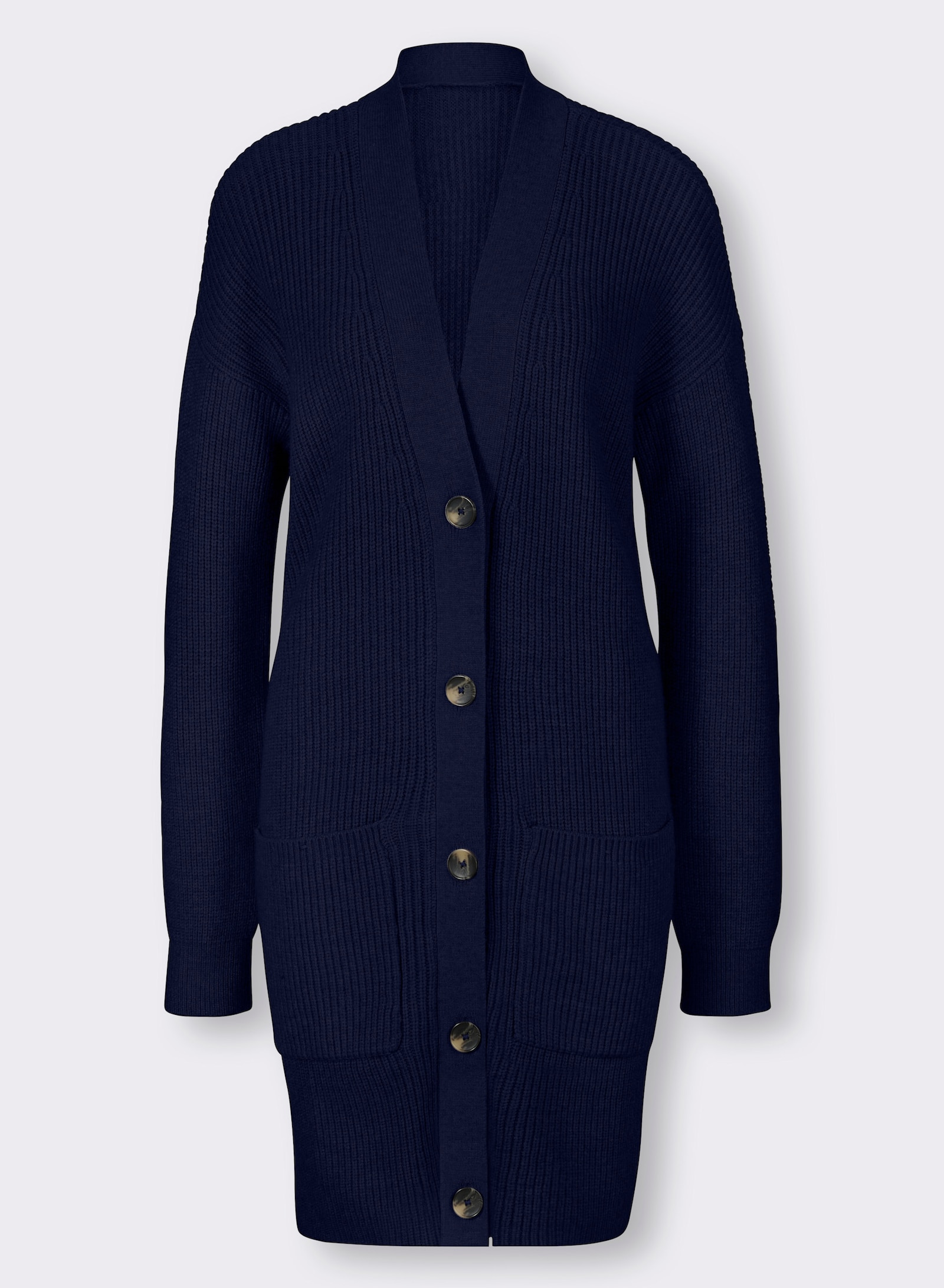 heine Lang vest met 2 zakken - marine