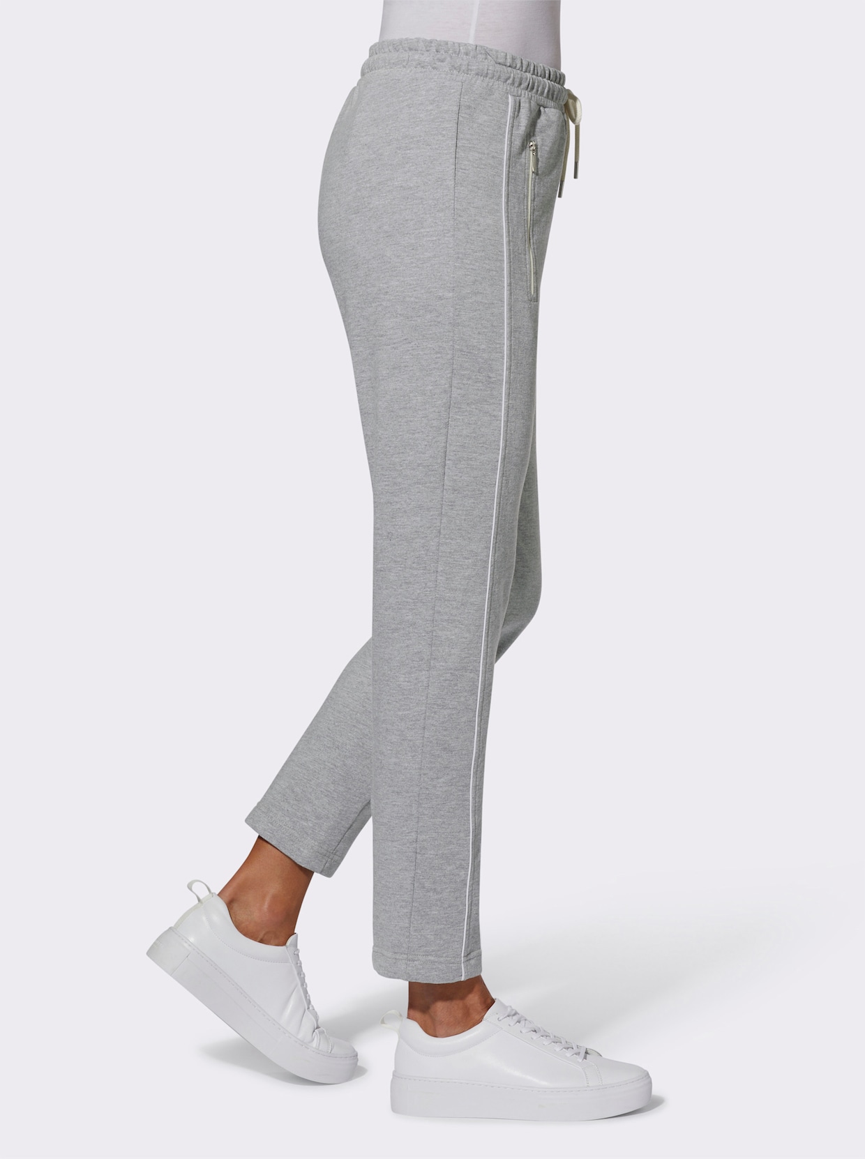 Pantalon en jersey - gris chiné