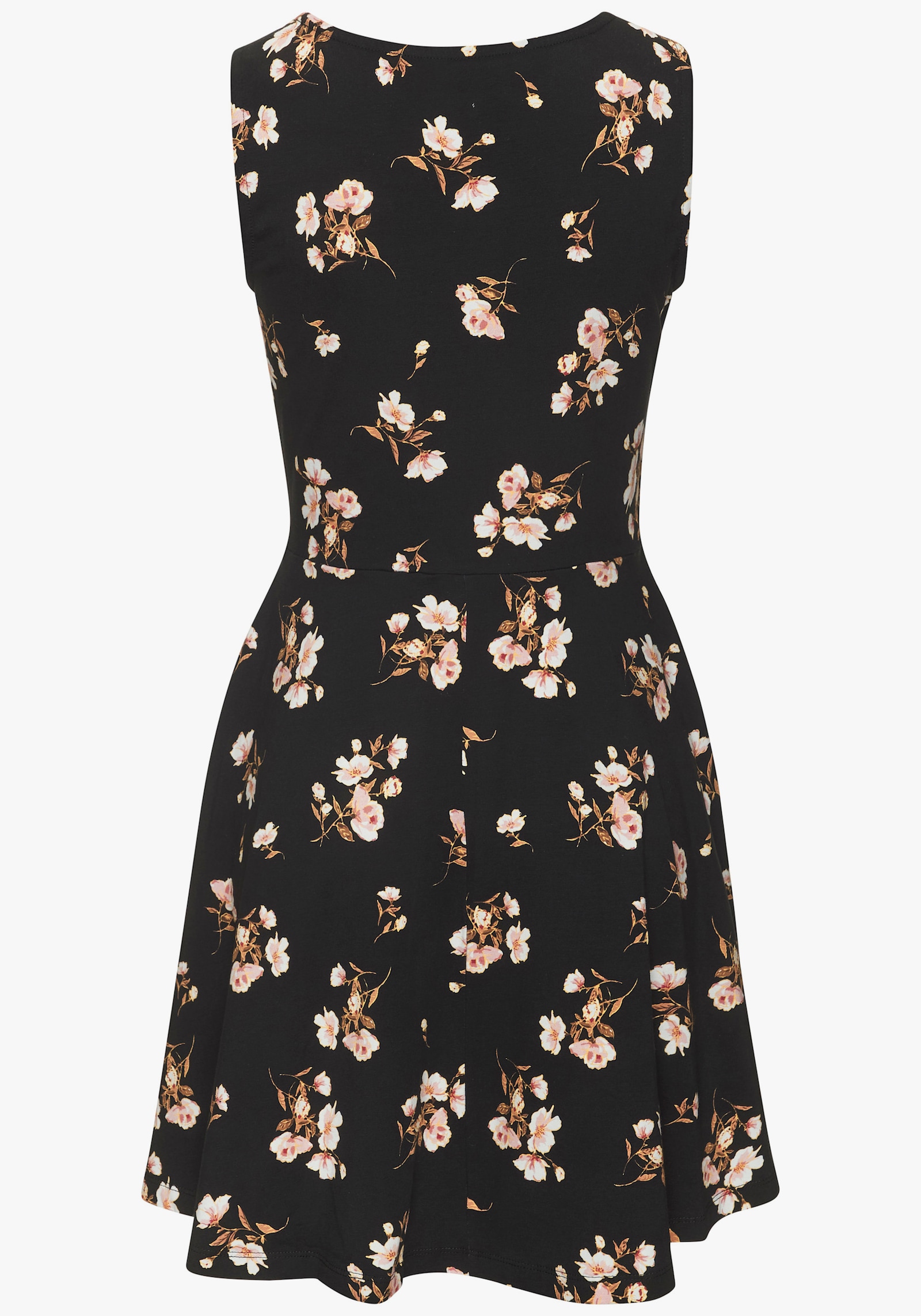Vivance Strandkleid - schwarz-koralle bedruckt