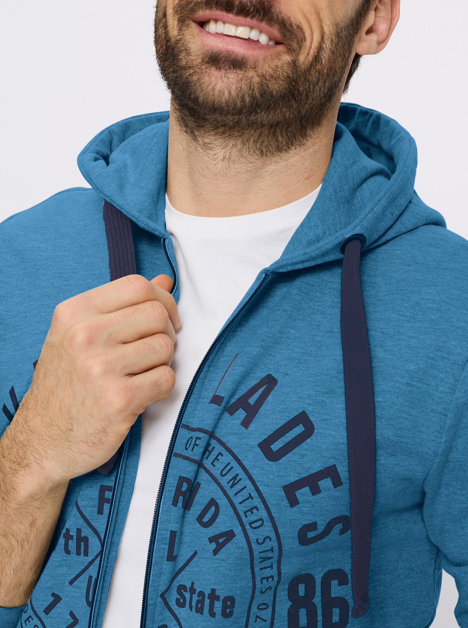 Catamaran Sweatjacke - mittelblau-meliert