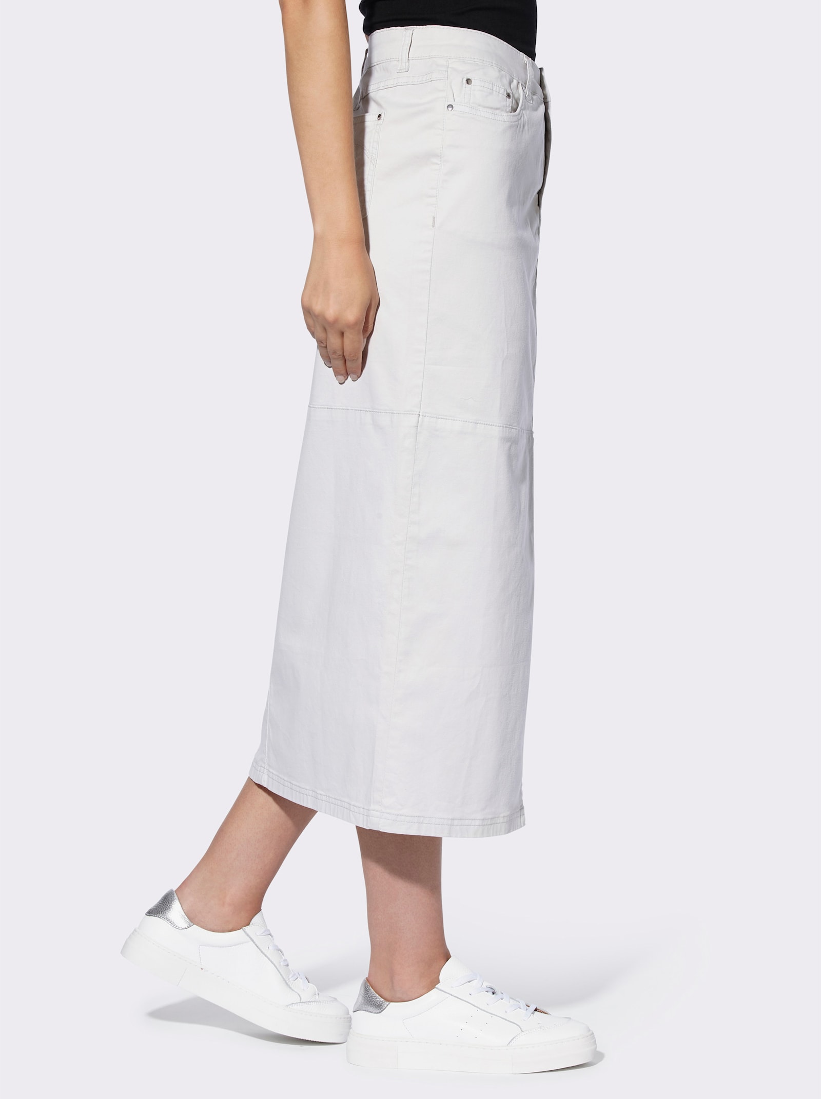 heine Geweven rok in 5-pocketsmodel - lichtgrijs