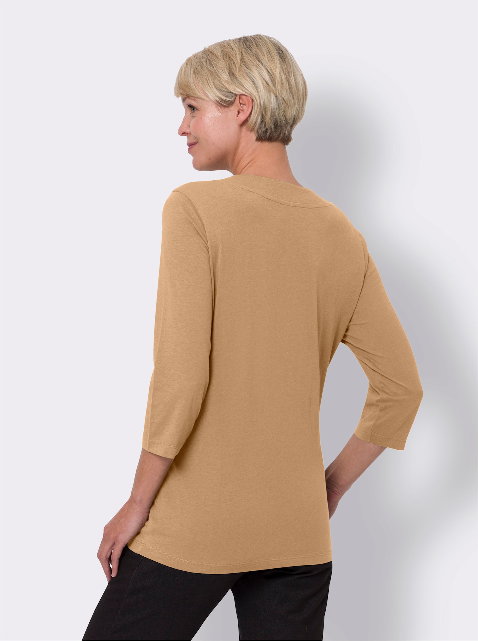 Tričko 2 v 1 s potištěnou vsadkou - velbloudí