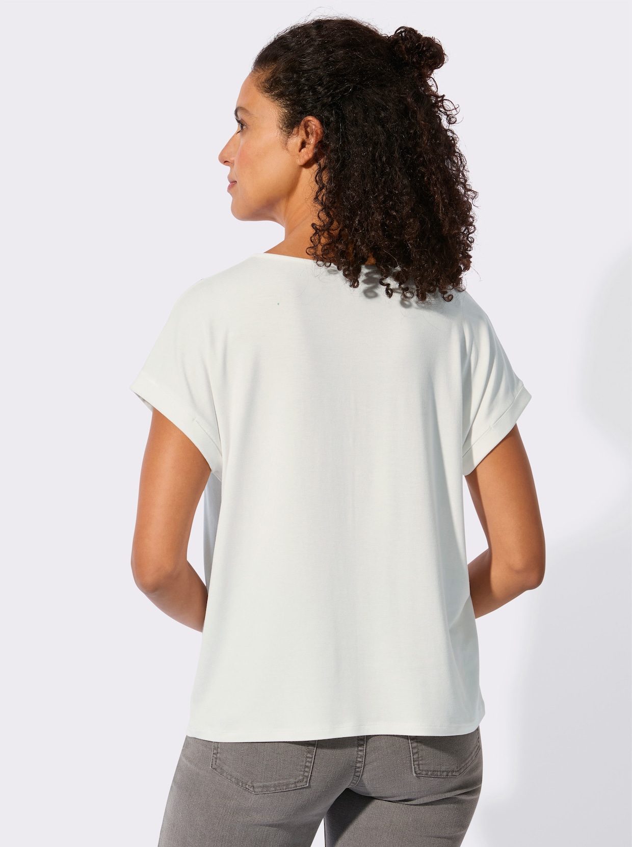 Rundhalsshirt - ecru