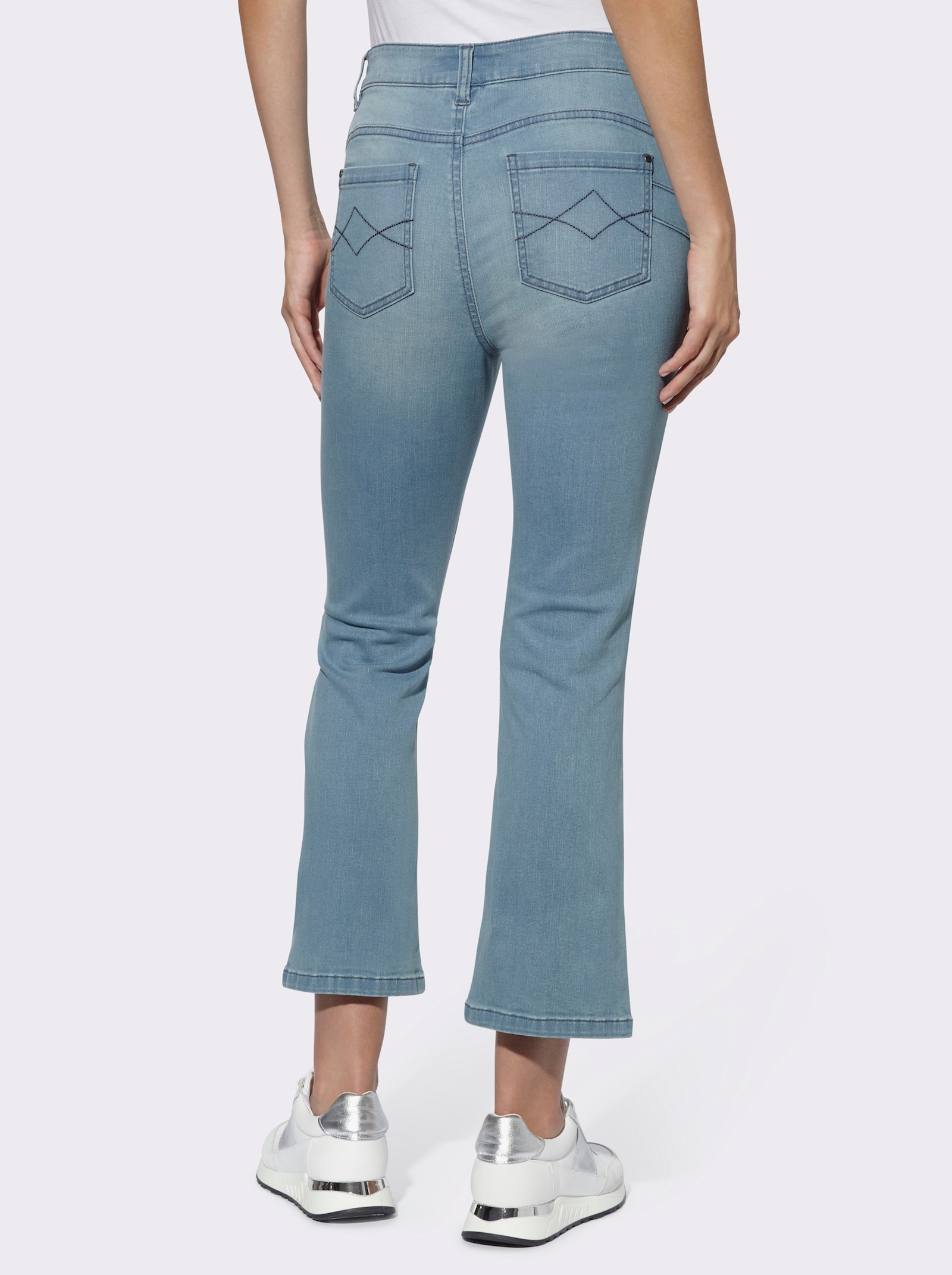 heine 7/8-Jeans mit Destroyed-Effekt - blue-bleached