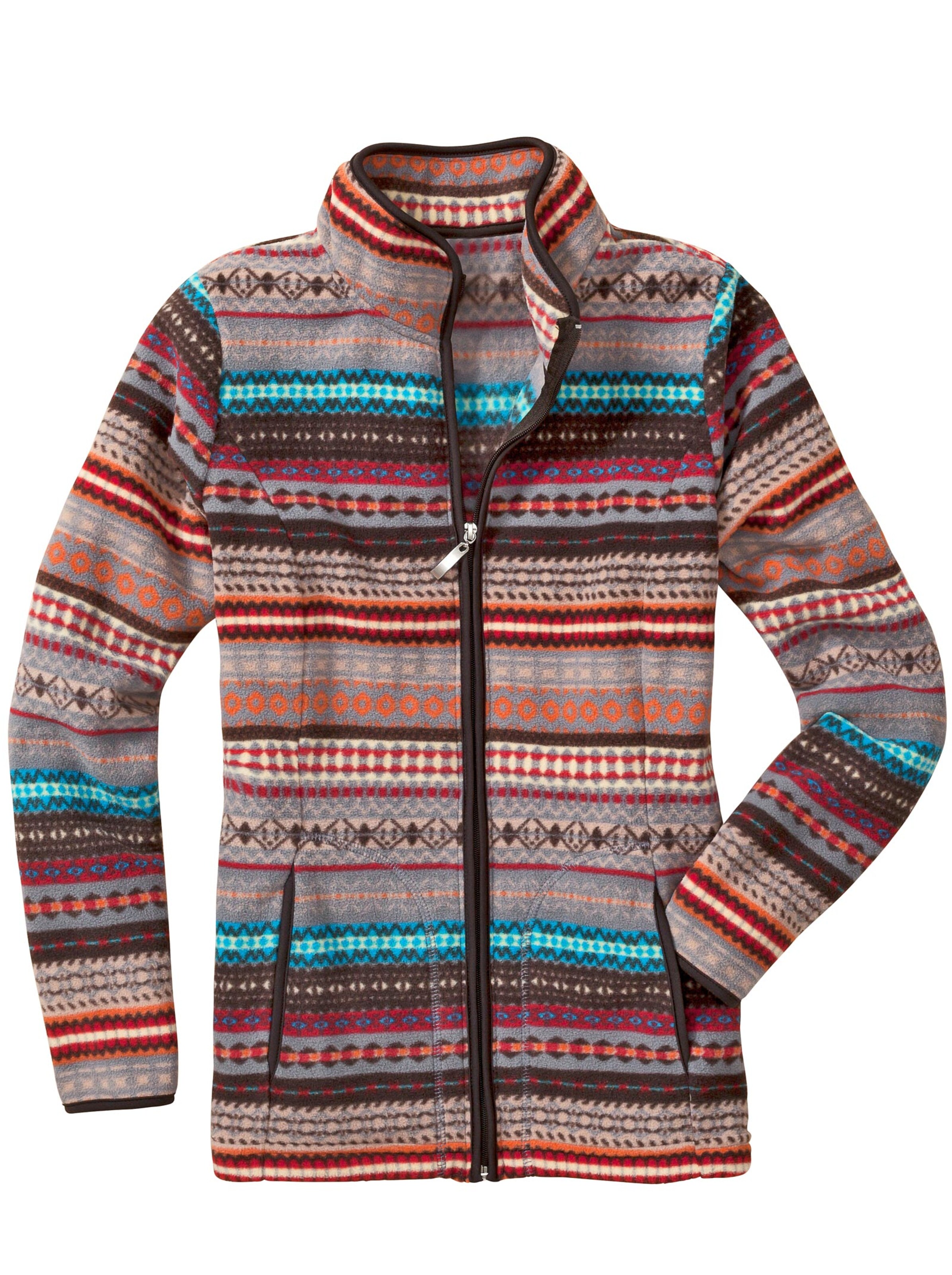 Fleece-Jacke - bunt-bedruckt