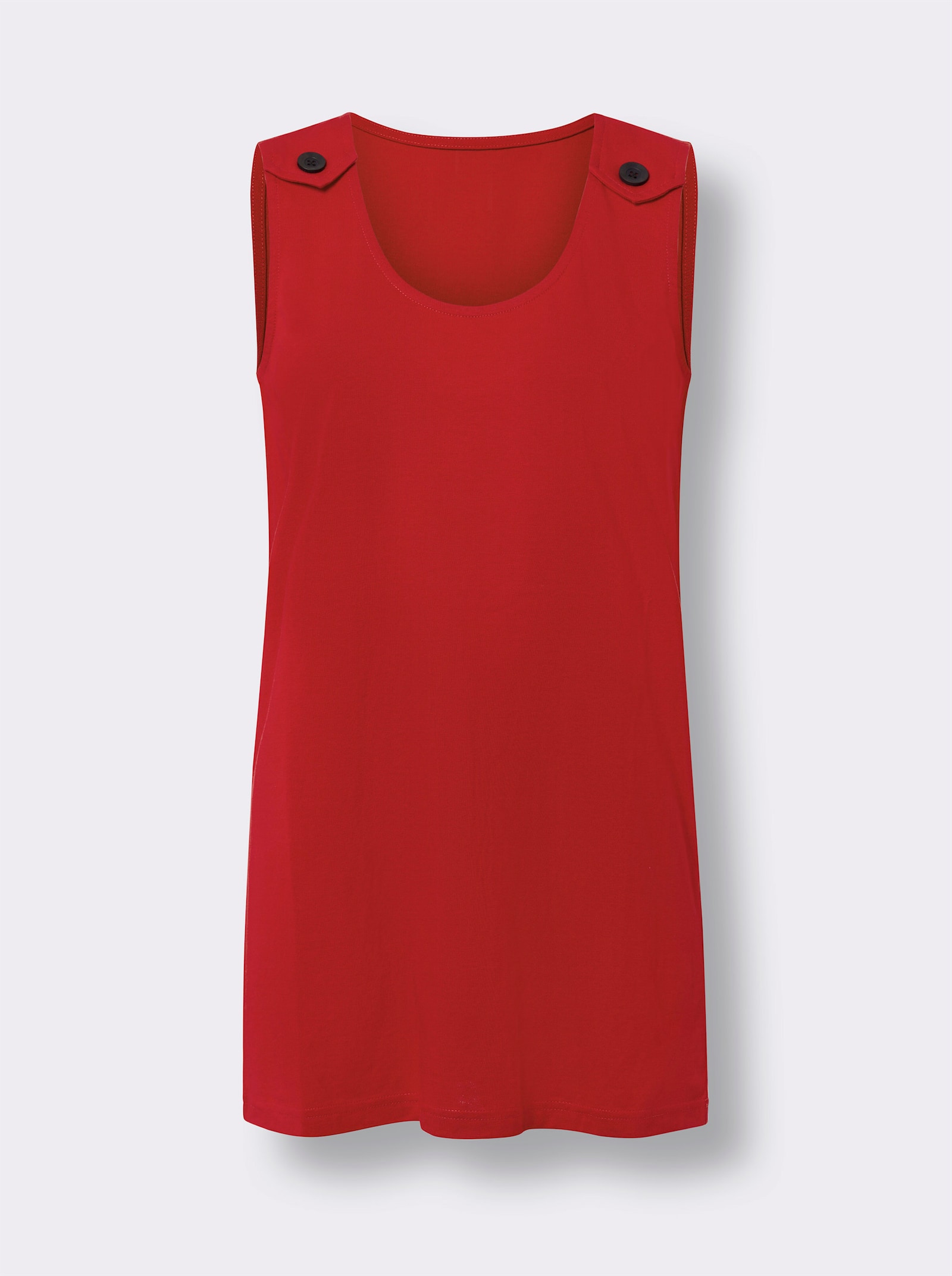 Shirttop in Longform - rot