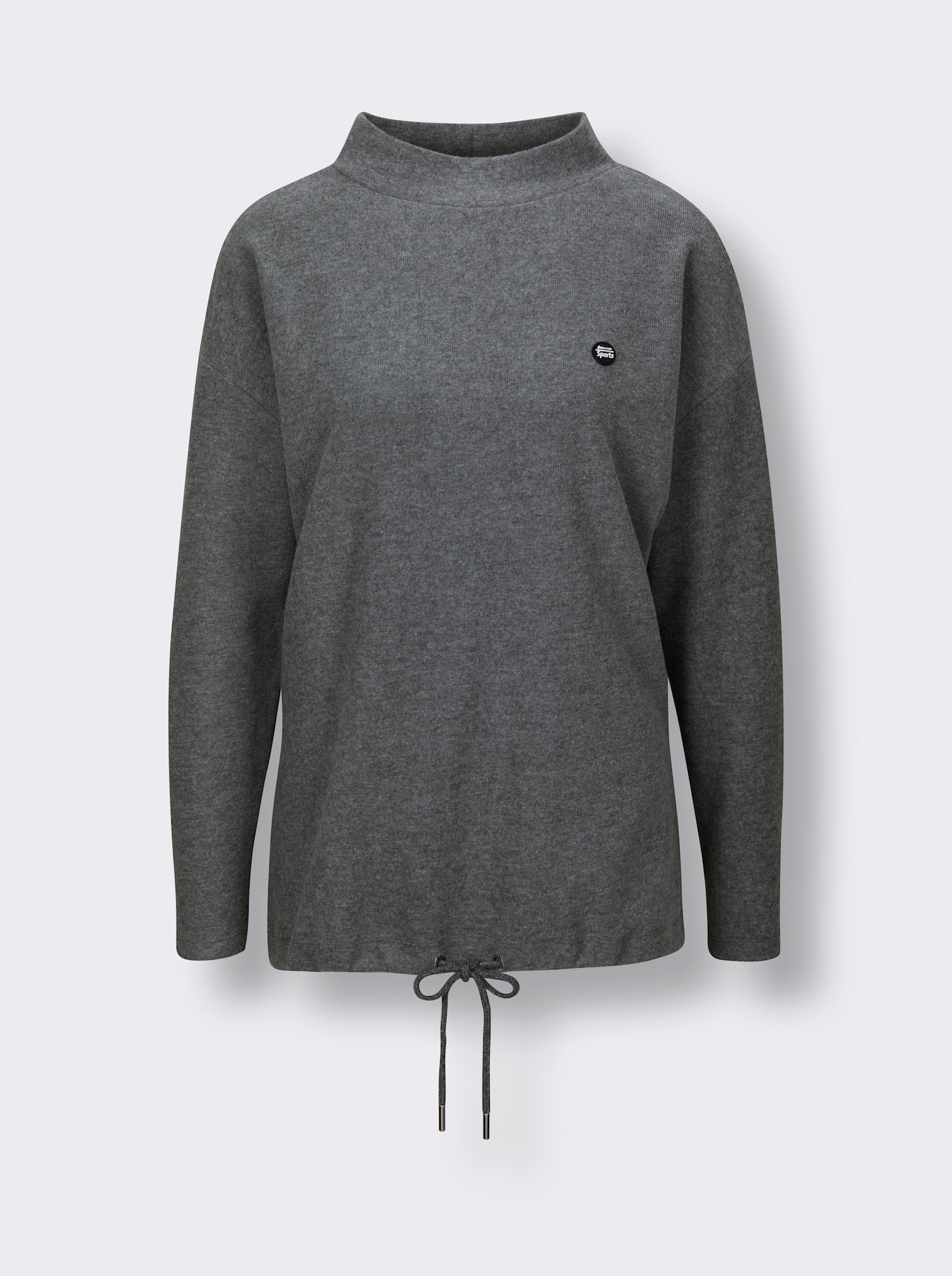 Catamaran Sports Freizeitshirt mit Tunnelzug am Saum - anthrazit-meliert