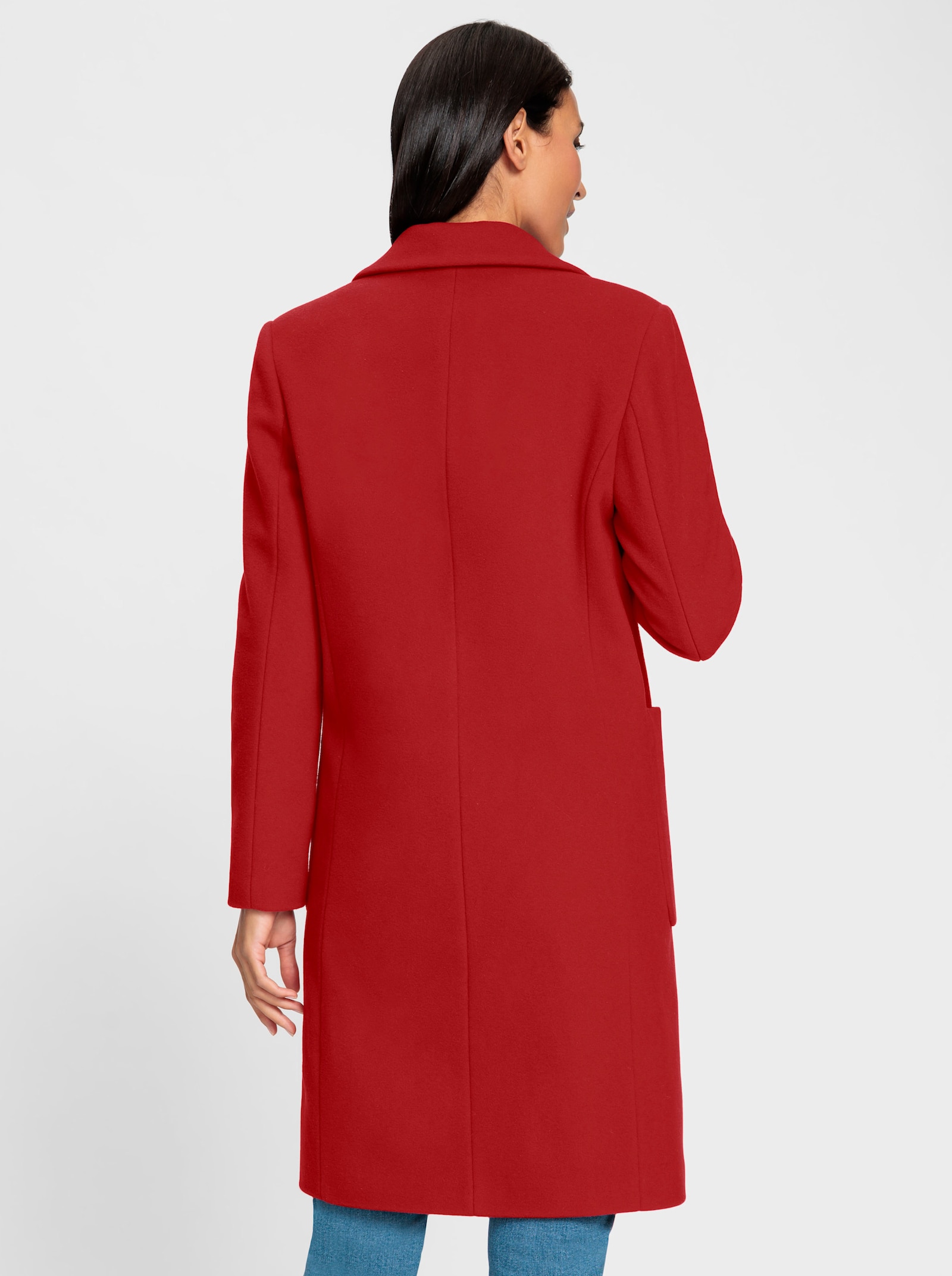 heine Manteau court, grandes poches - rouge