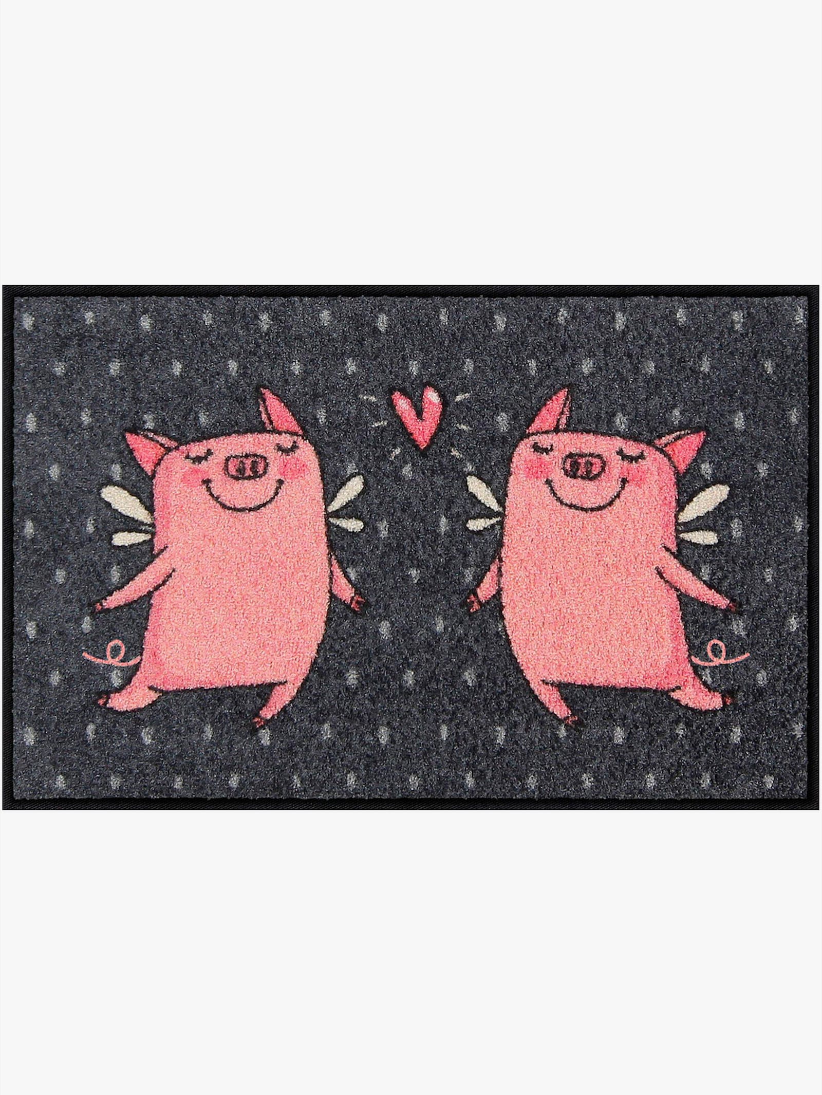 Salonloewe Fußmatte - anthrazit-rosé