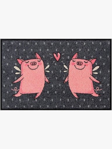 Salonloewe Fußmatte - anthrazit-rosé